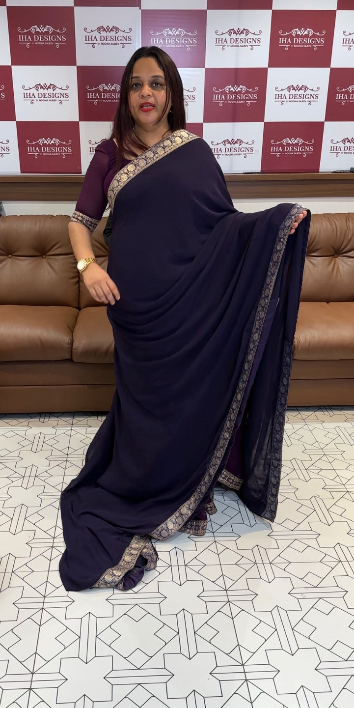 BUDGET BUY GEORGETTE SAREE - IHA 8047