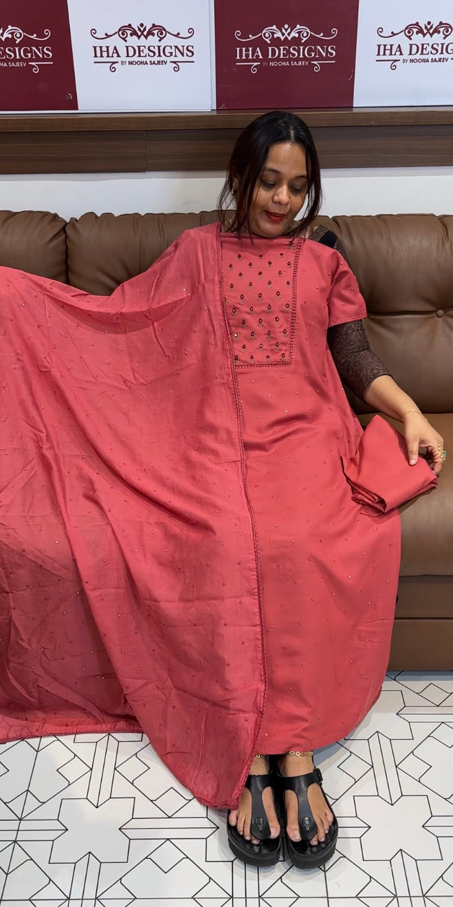 RAYON UNSTITCHED SALWAR SUIT - IHA 8618