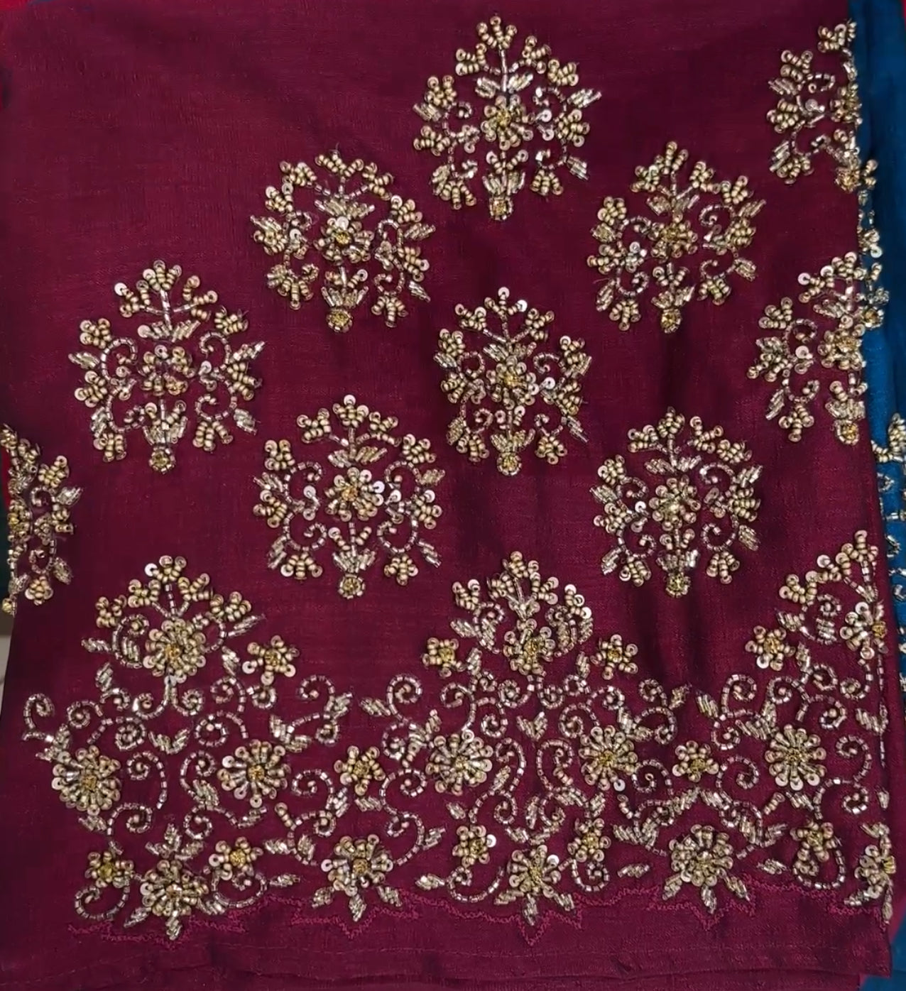 HAND WORKED BLOUSE MATERIALS - IHA 23018