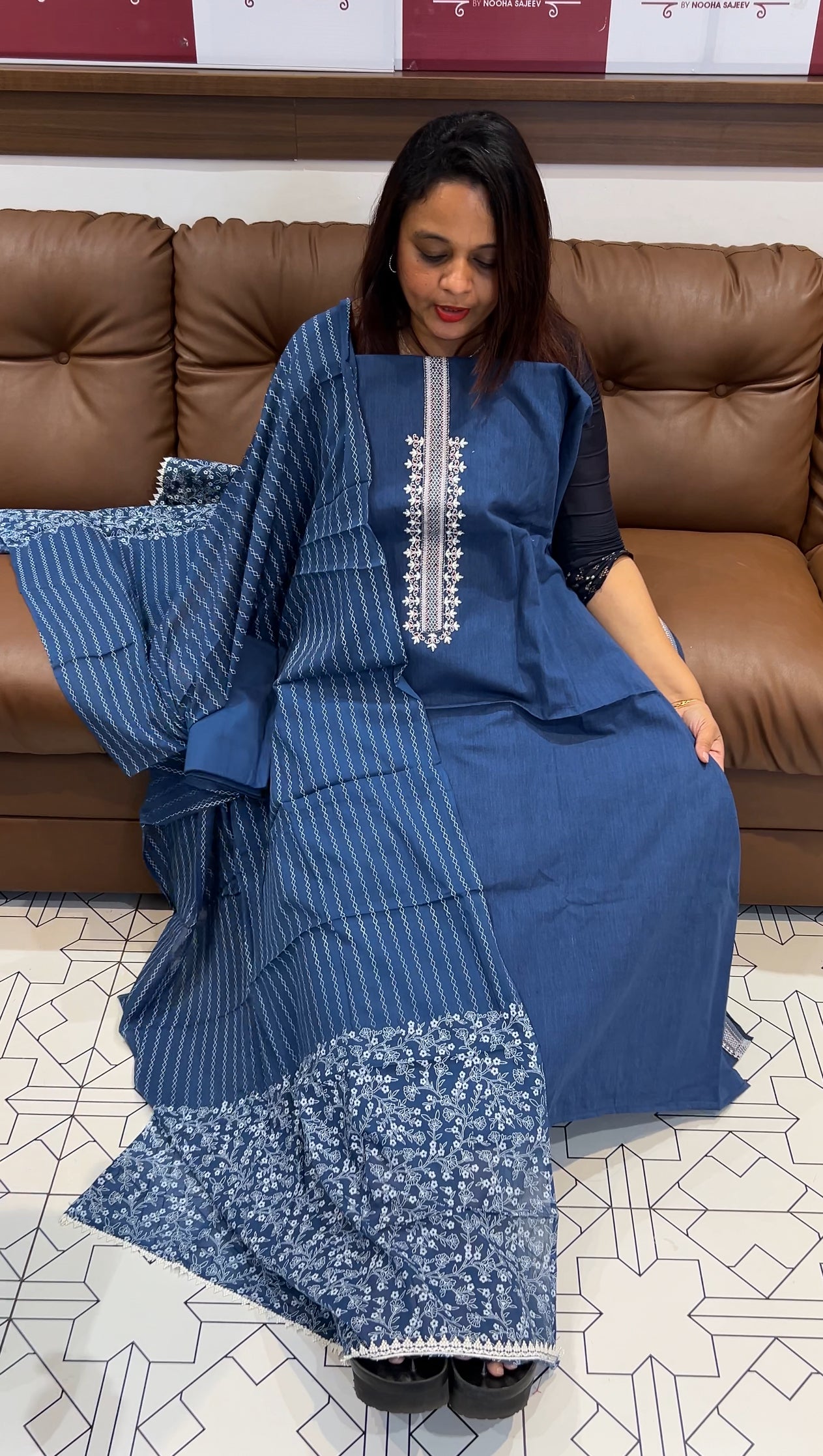 HANDLOOM COTTON UNSTITCHED SALWAR SUITS - IHA 9813