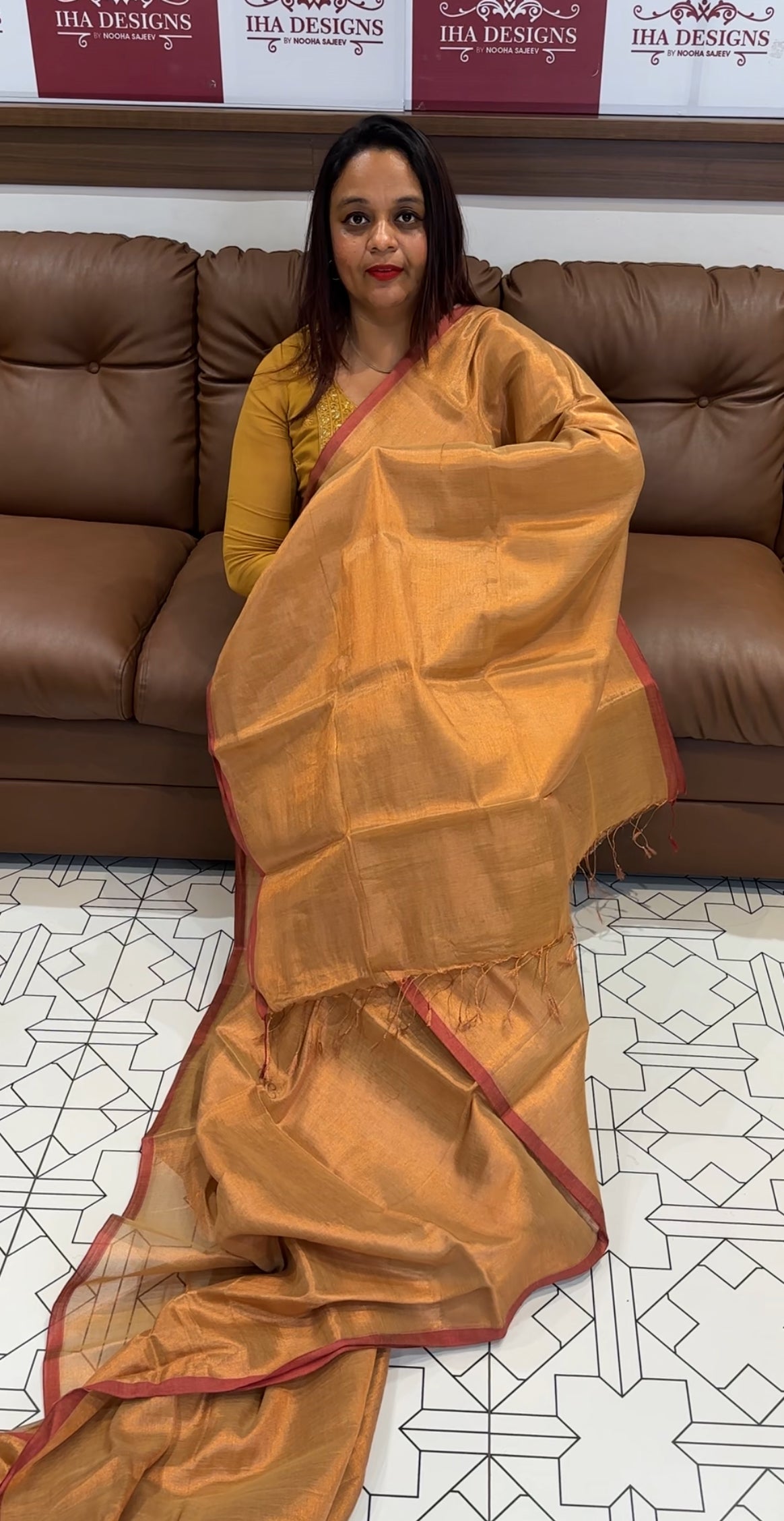 HANDLOOM TISSUE SAREES - IHA 9731