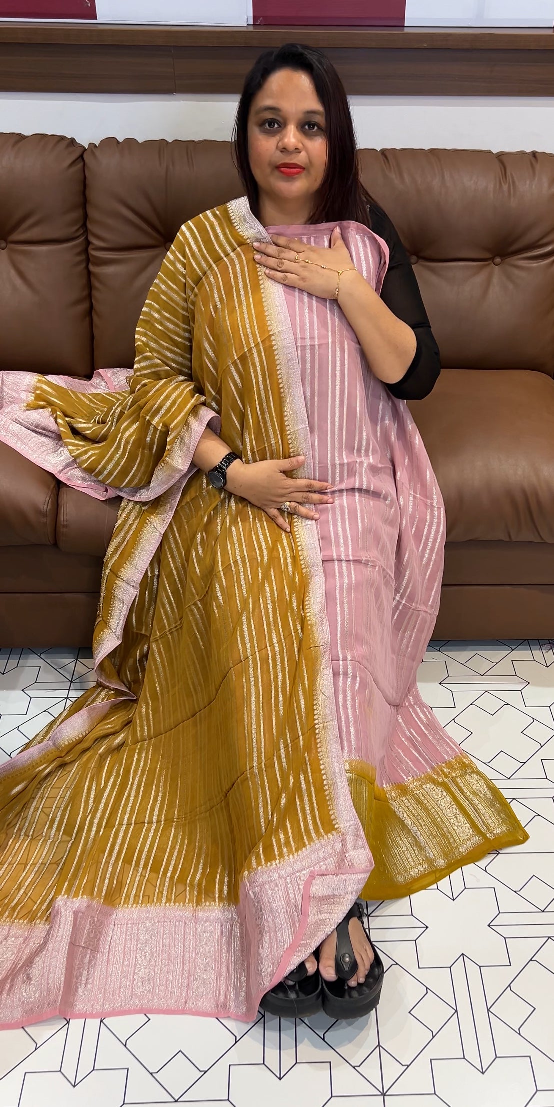 VISCOSE GEORGETTE UNSTITCHED SALWAR SUITS - IHA 9884