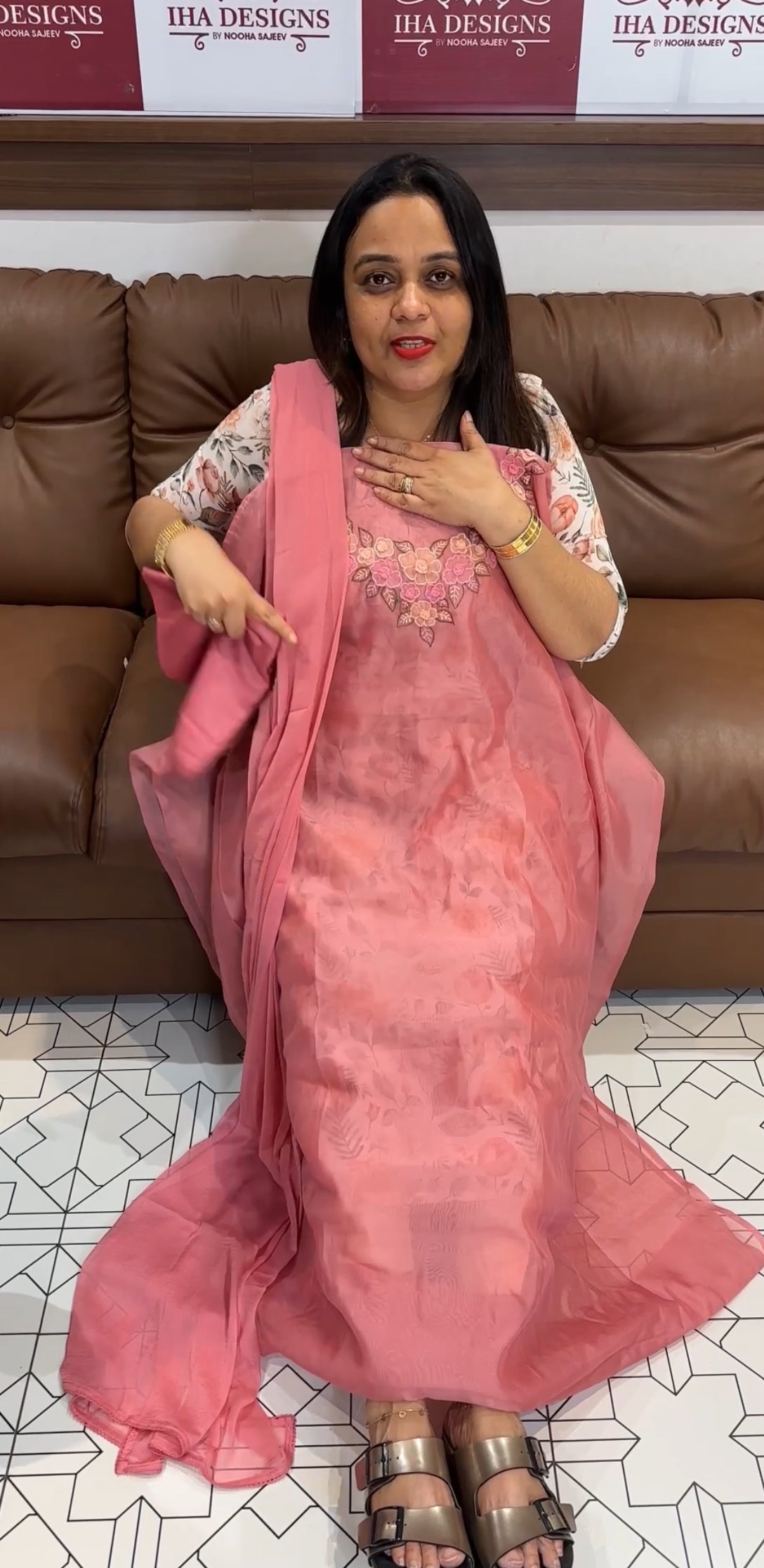 ORGANZA UNSTITCHED SALWAR SUITS - IHA 22832