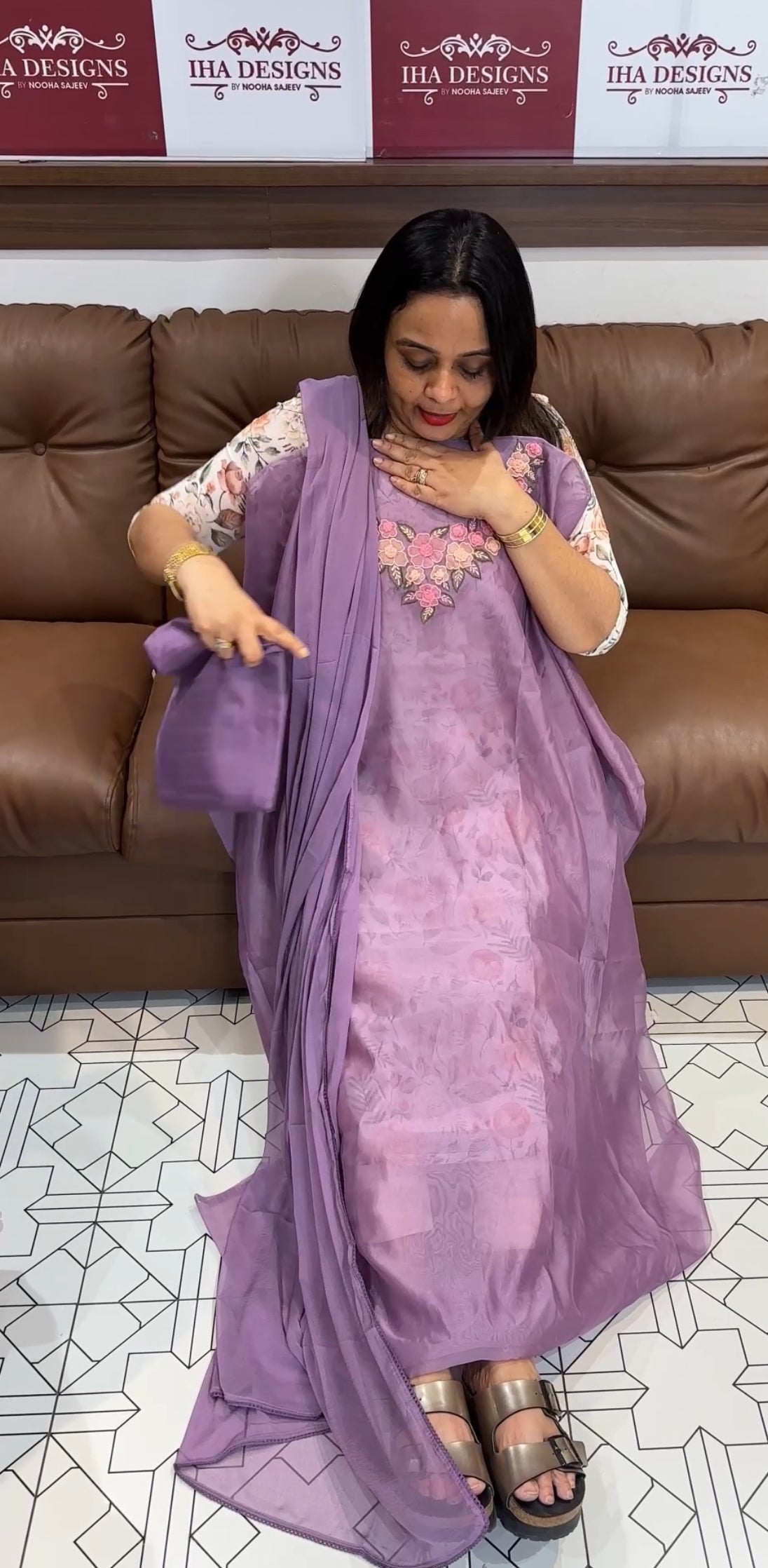 ORGANZA UNSTITCHED SALWAR SUITS - IHA 22832