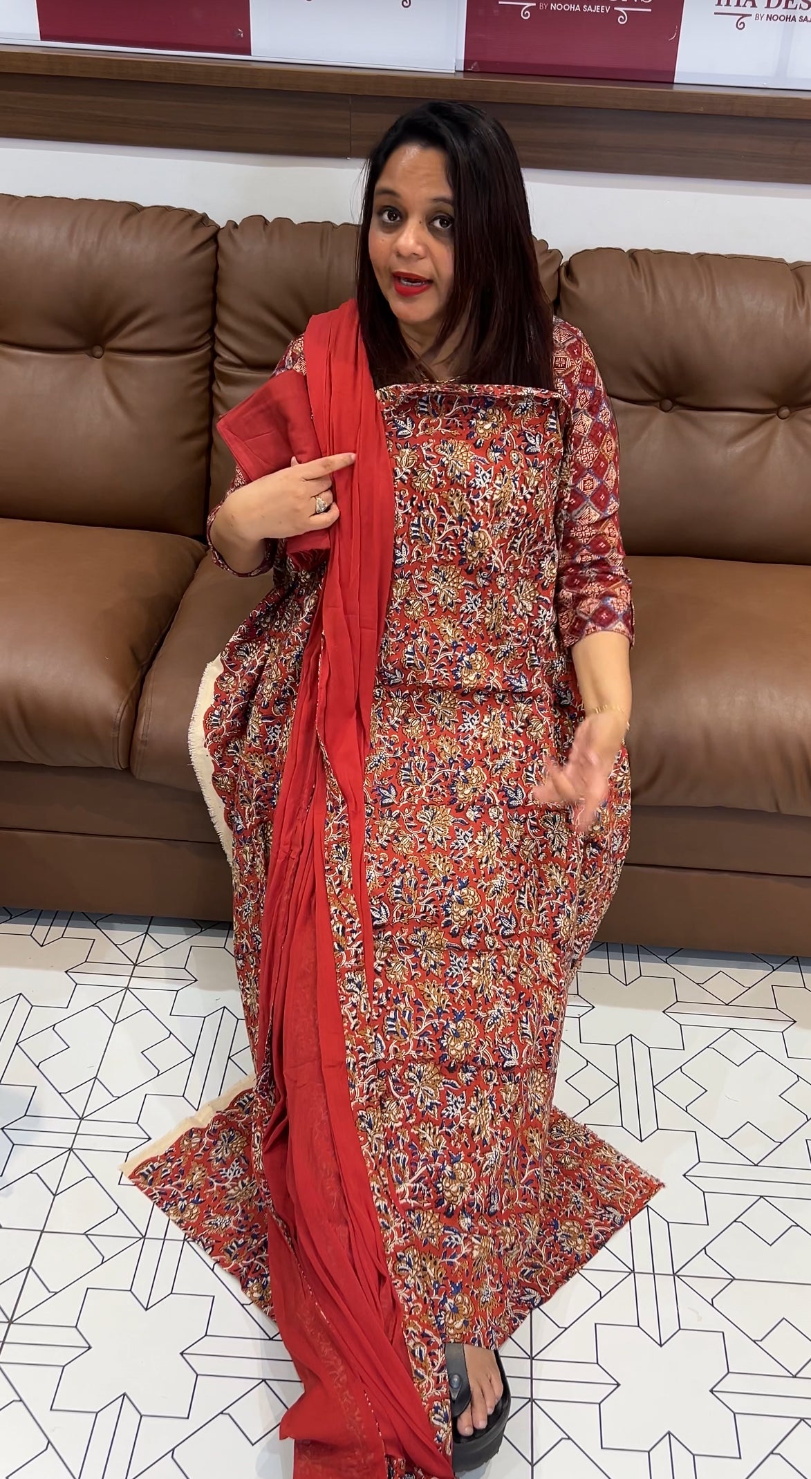 COTTON PRINTED UNSTITCHED SALWAR SUITS - IHA 9688