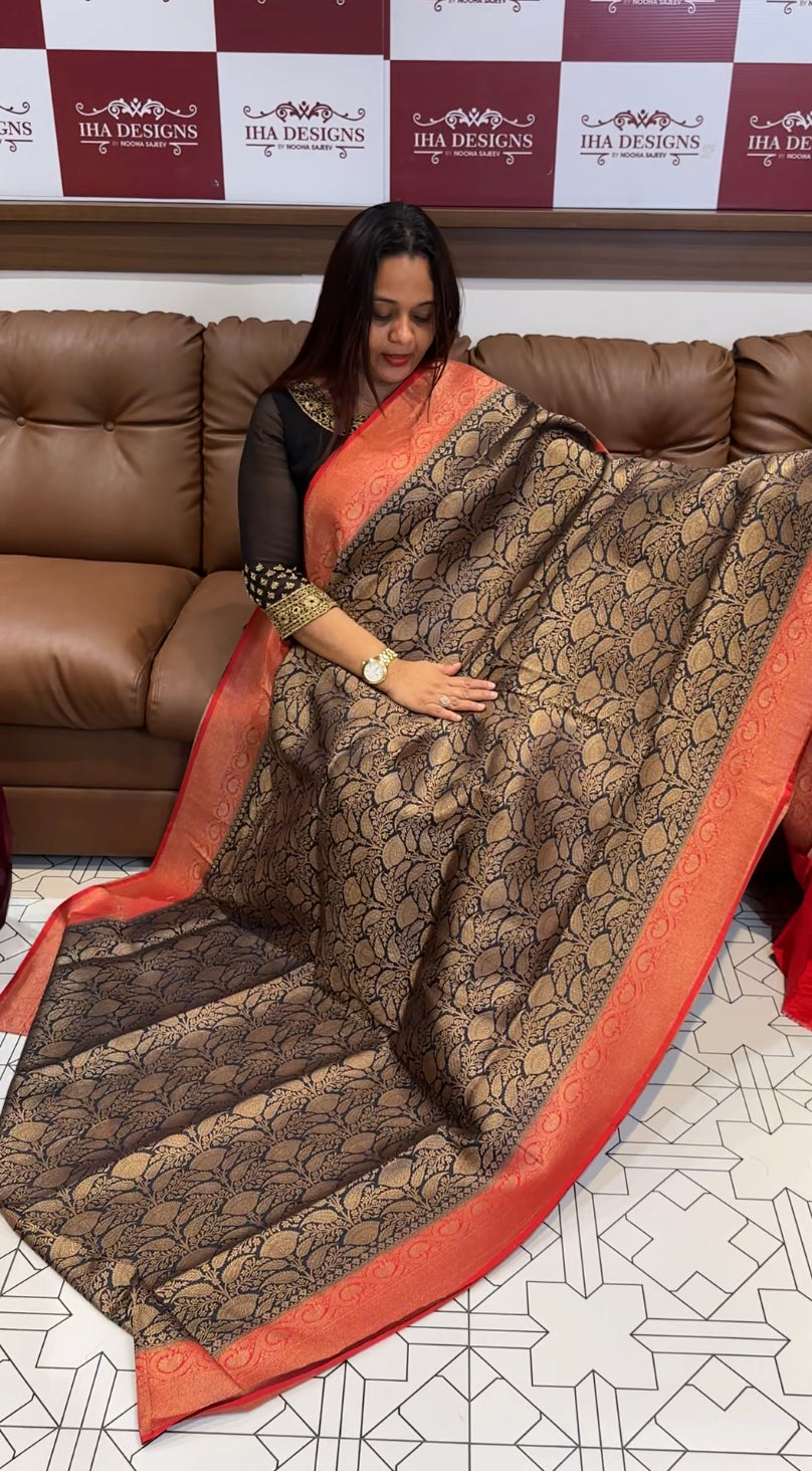 DESIGNER SEMI KATAN SILK SAREES - IHA 8346