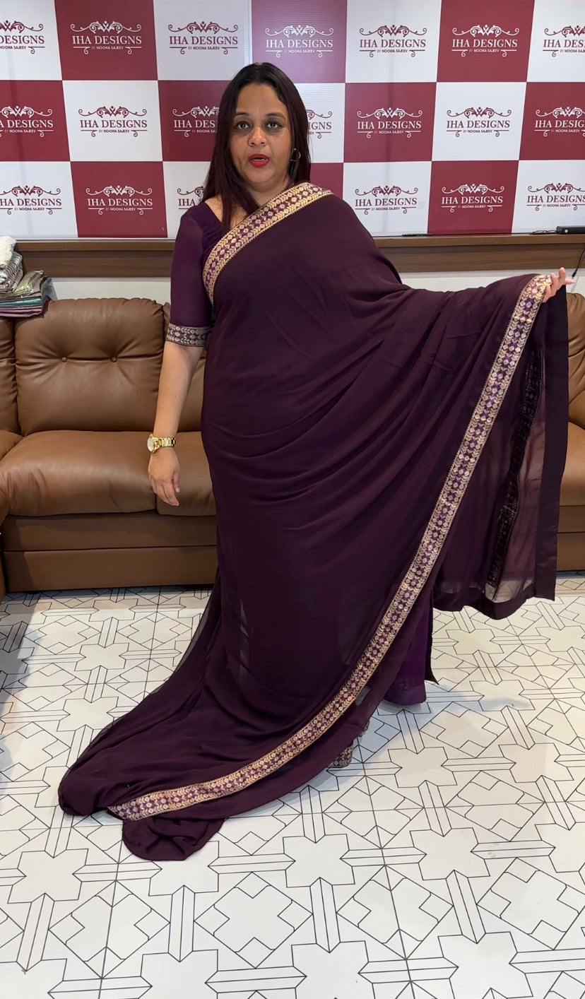 BUDGET BUY GEORGETTE SAREE - IHA 8047