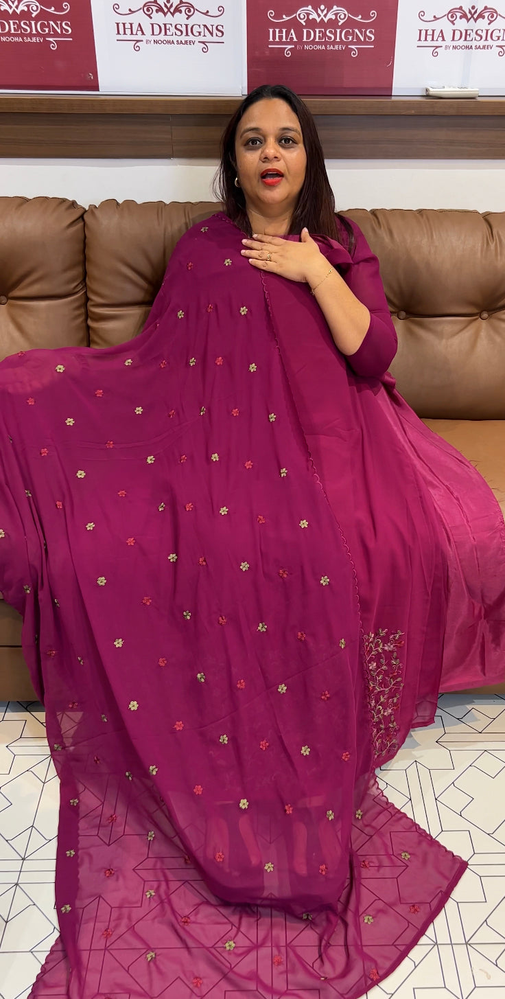 BUDGET BUY GEORGETTE UNSTITCHED SALWAR SUITS - IHA 8362