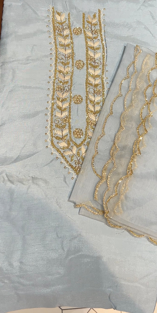 DOLA SILK UNSTITCHED SALWAR SUITS - IHA 8459