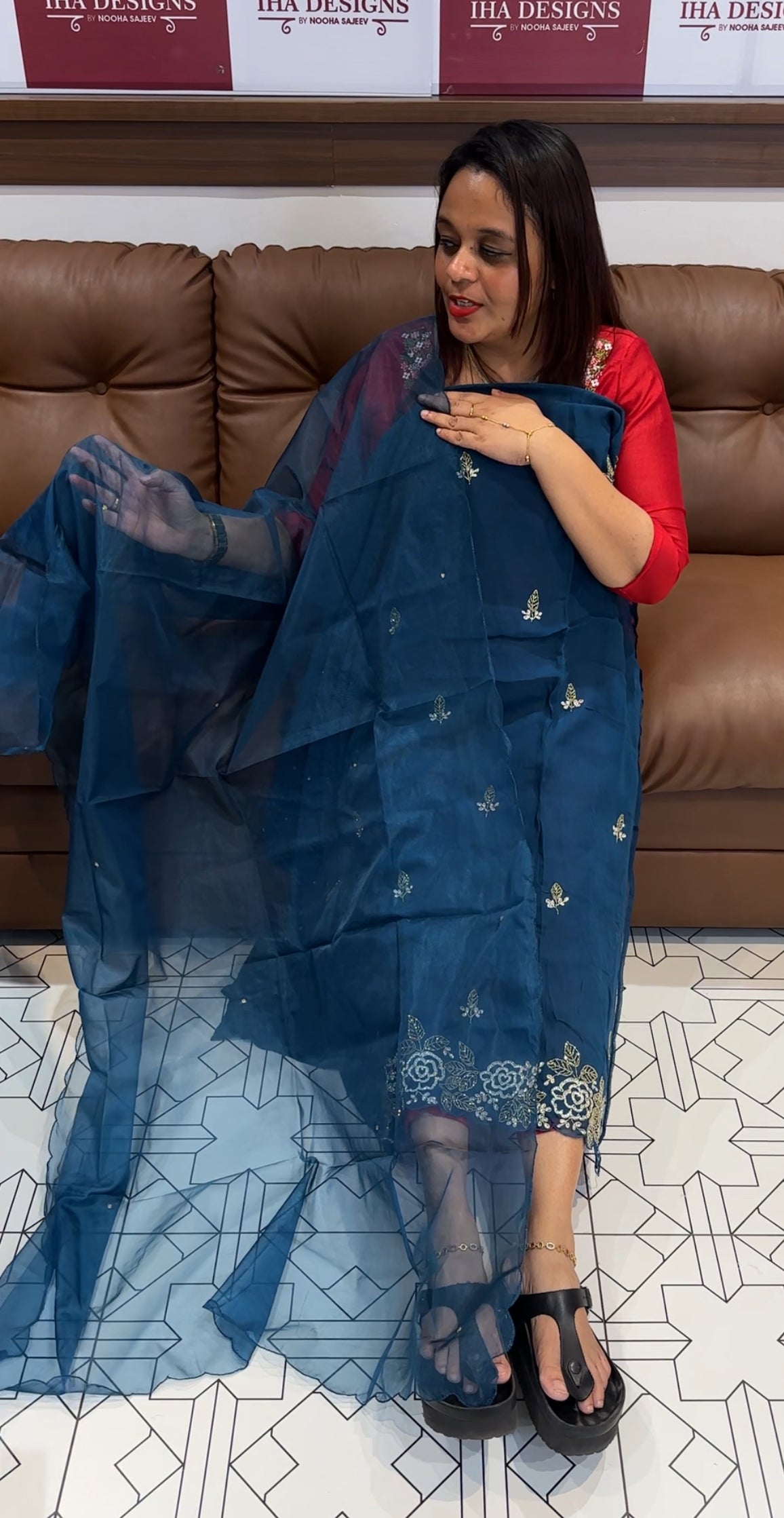 VISCOSE GEORGETTE UNSTITCHED SALWAR SUITS - IHA 9661