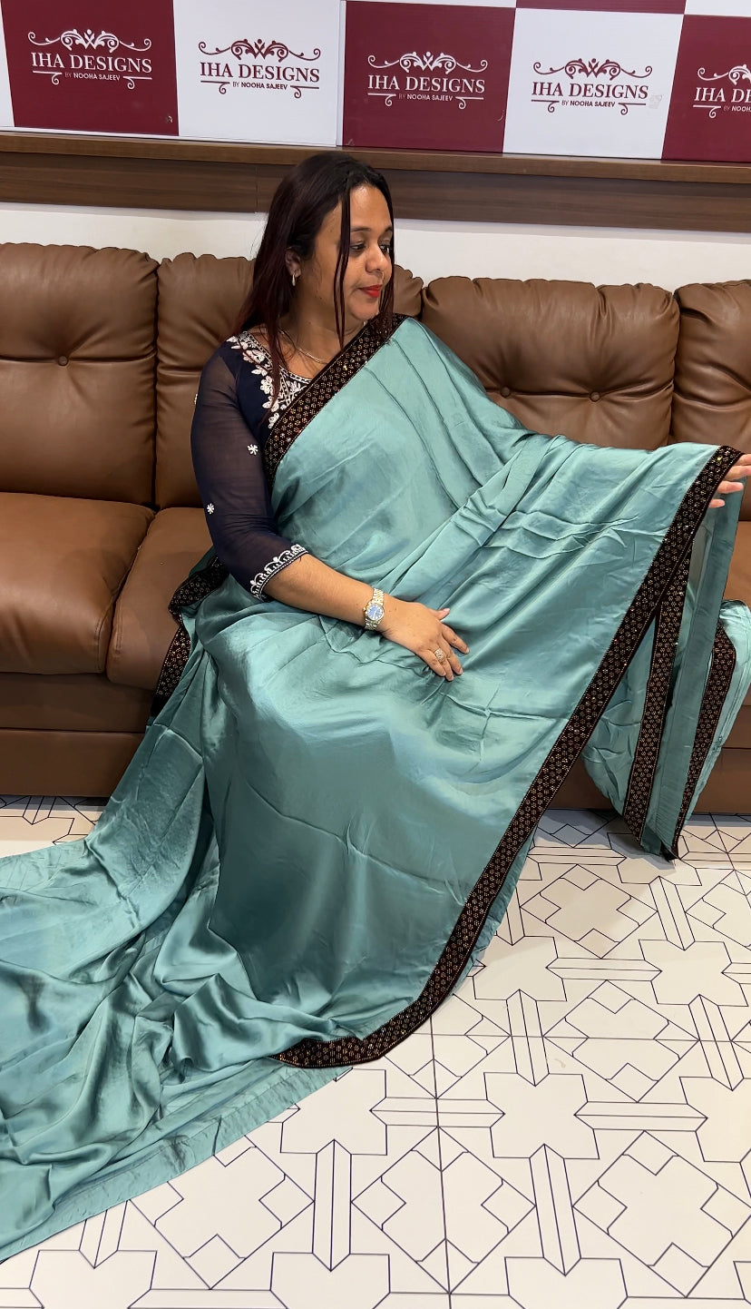 SILKY GEORGETTE SAREES - IHA 8300