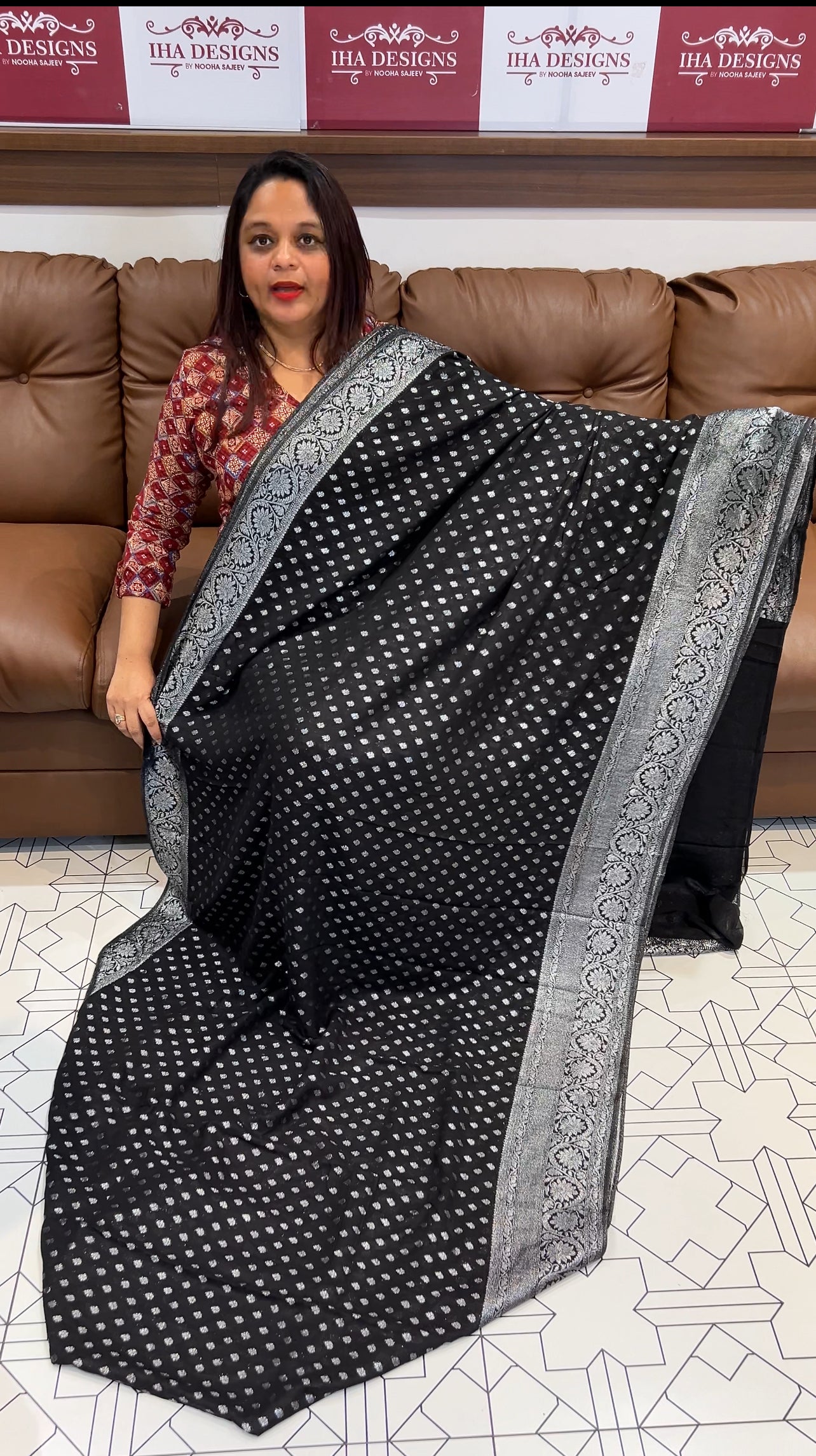 DESIGNER BANARASI SILK SAREES - IHA 9699