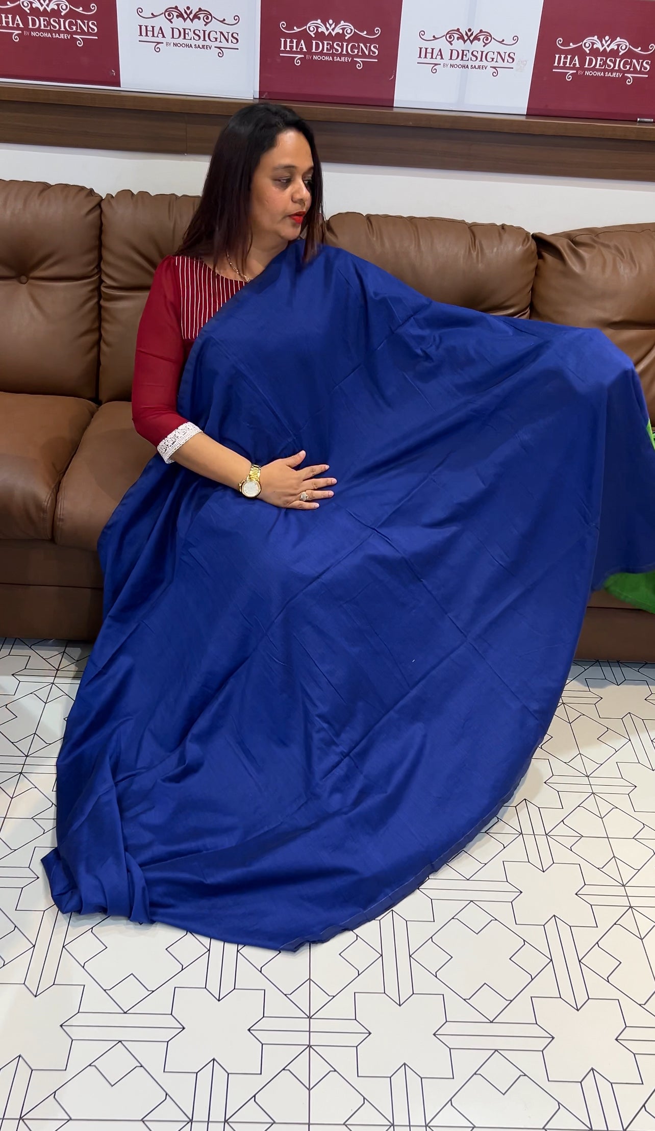 HANDLOOM COTTON SAREES - IHA 9771