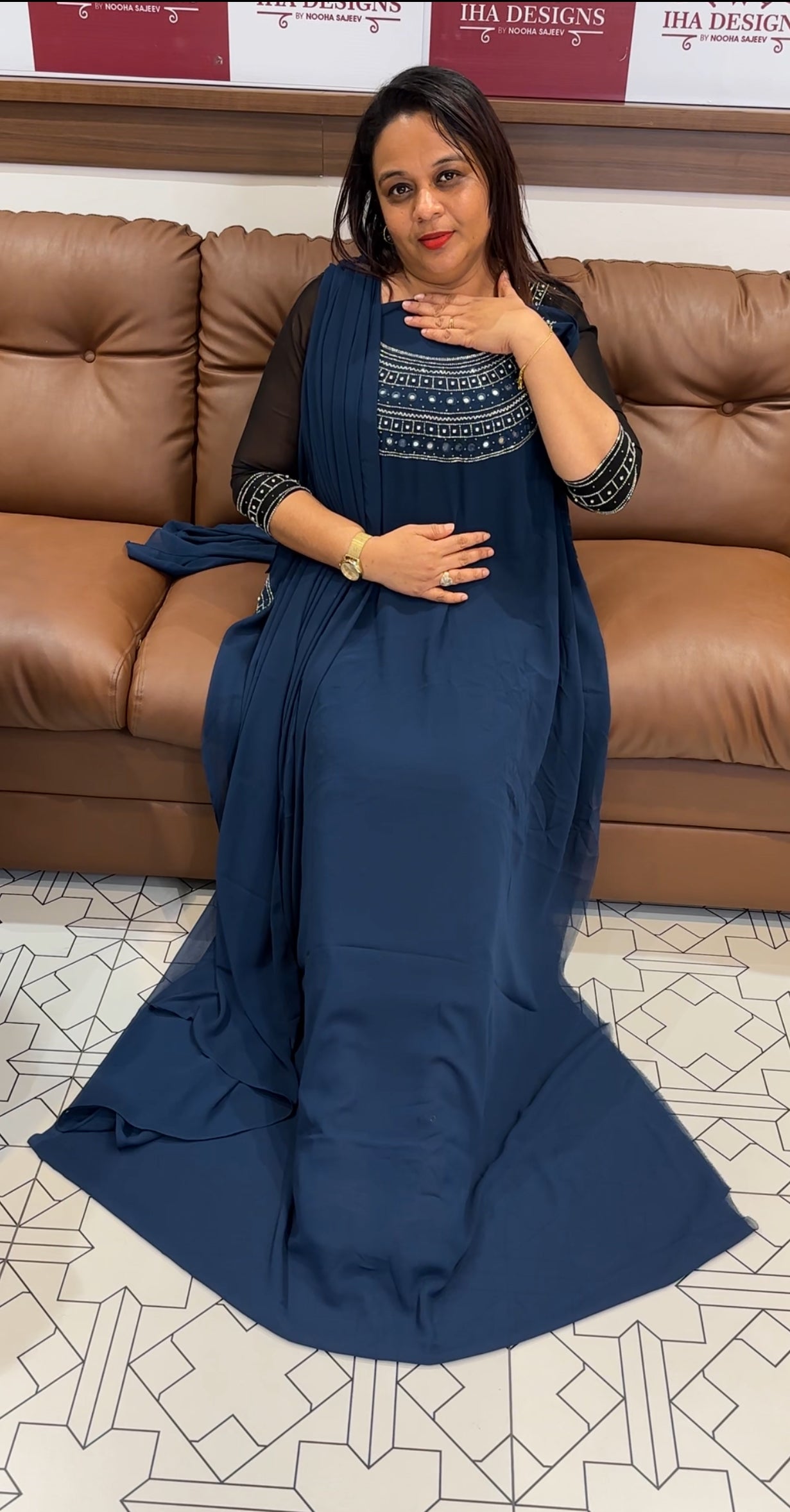 IHA'S IN-HOUSE HAND WORKED UNSTITCHED SALWAR SUITS - IHA 21780