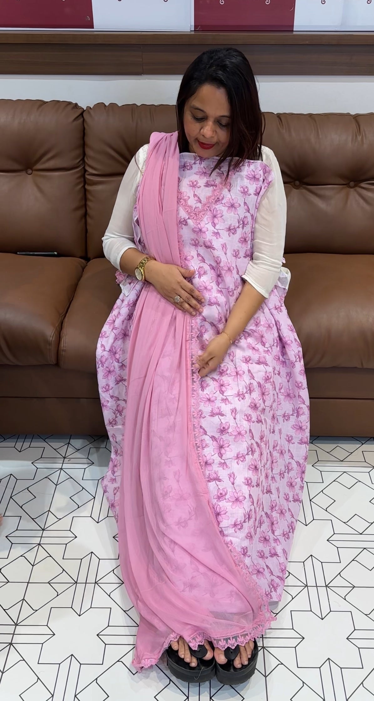 COTTON RAYON UNSTITCHED SALWAR SUIT - IHA 9598