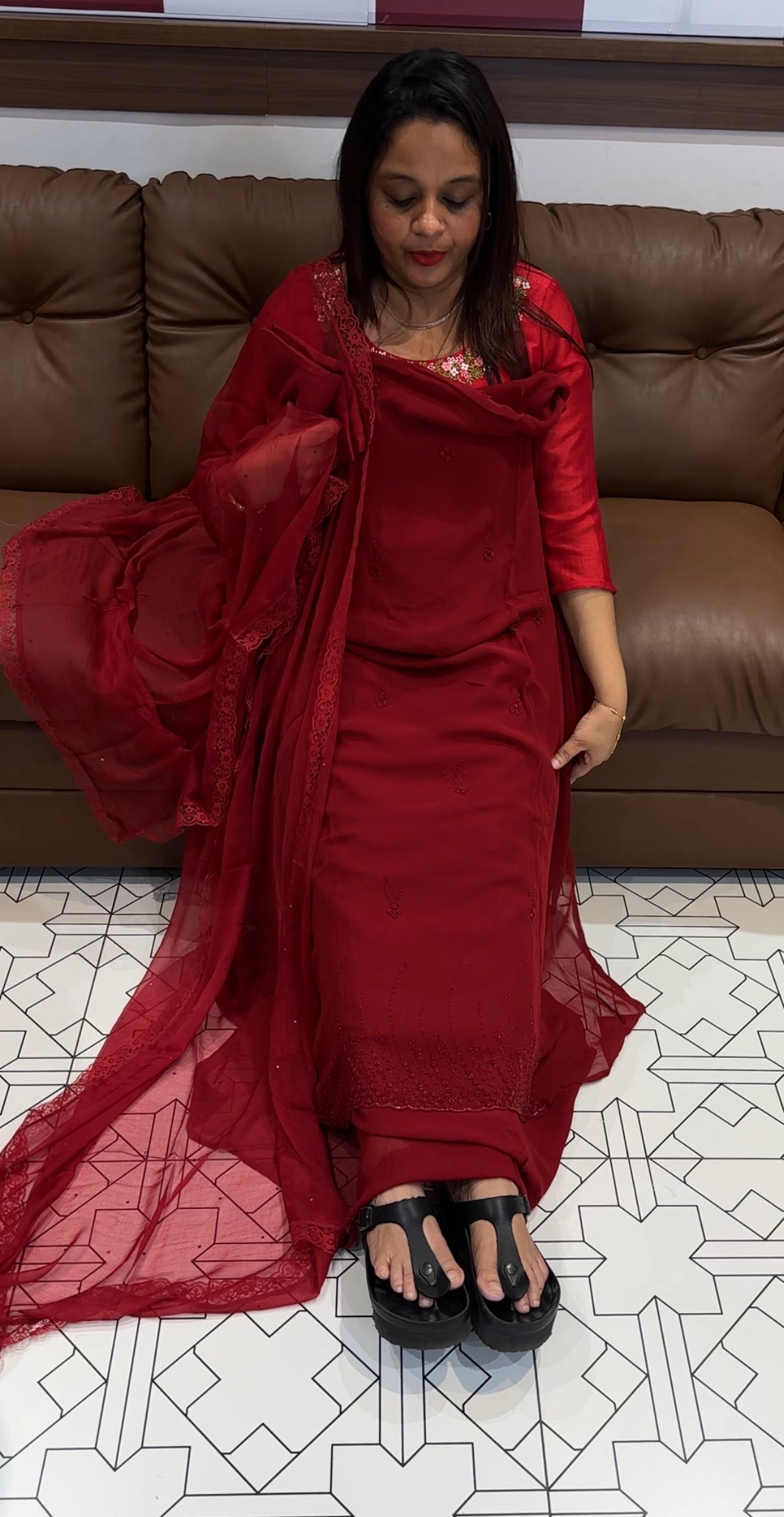 VISCOSE GEORGETTE UNSTITCHED SALWAR SUITS - IHA 9660