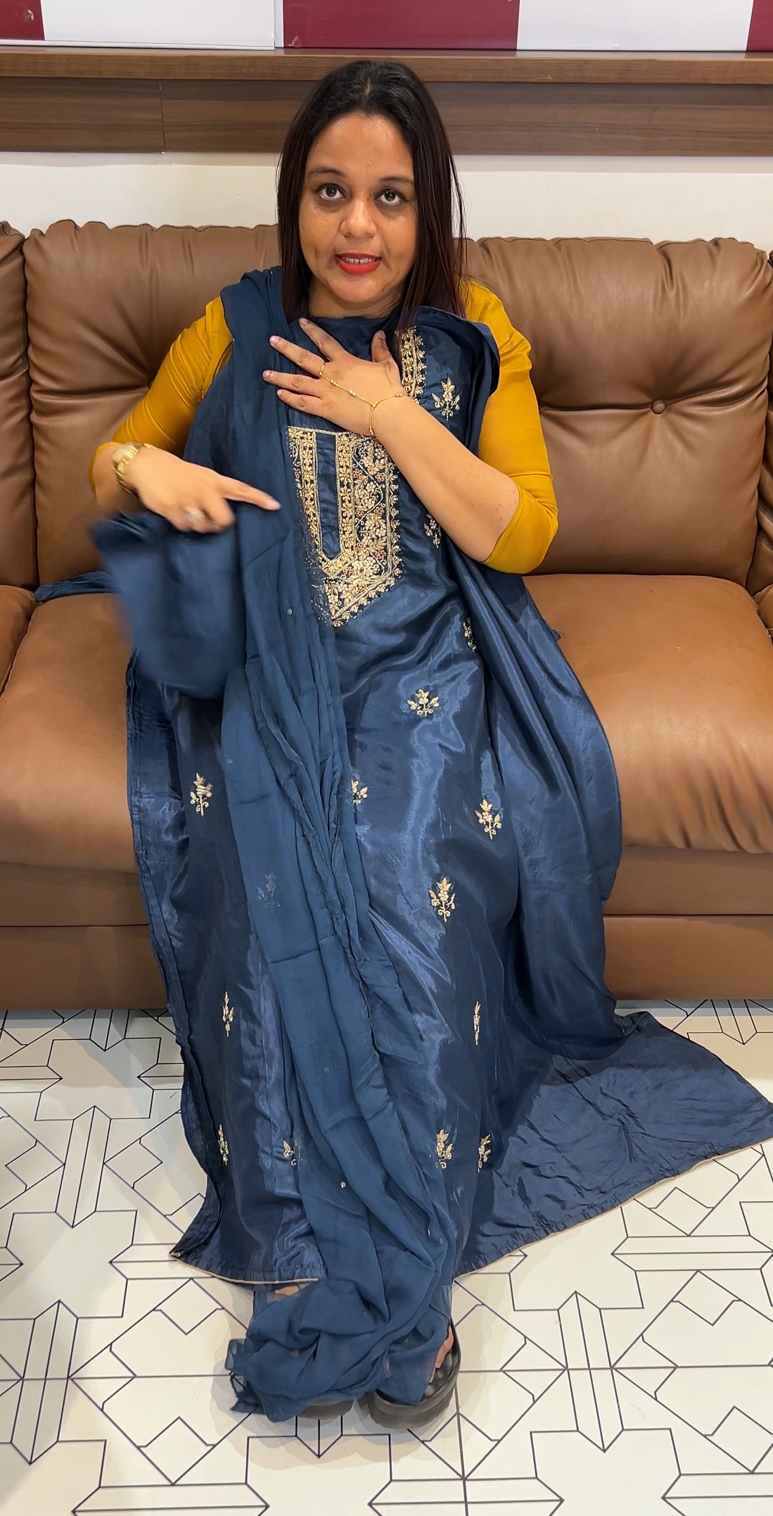 DOLA SILK UNSTITCHED SALWAR SUITS - IHA 9502