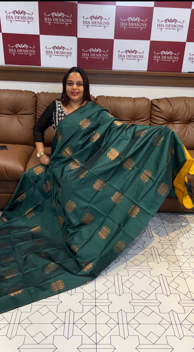 BUDGET BUY SEMI SILK SAREES - IHA 8449