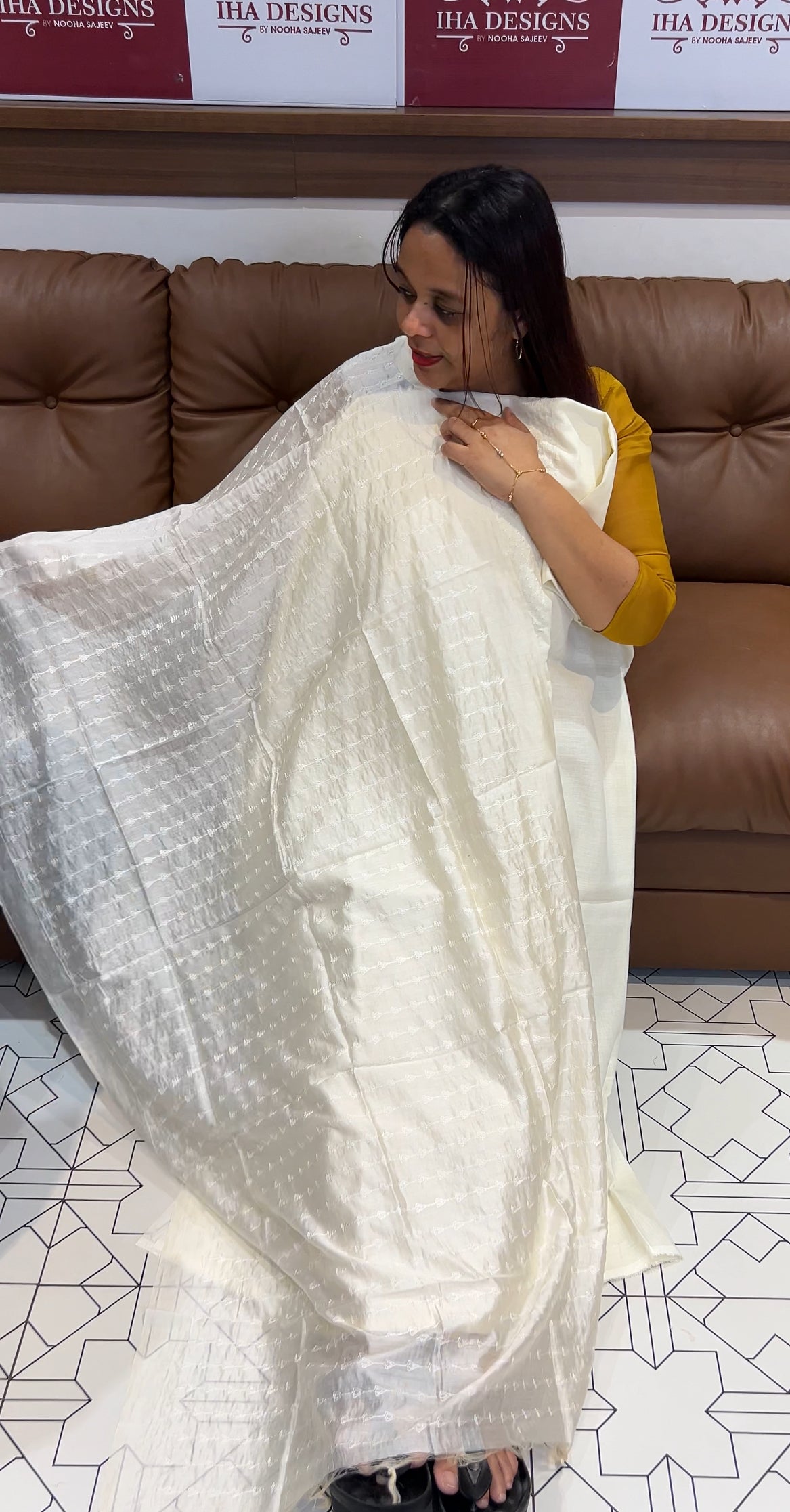 LINEN UNSTITCHED SALWAR SUITS - IHA 9506