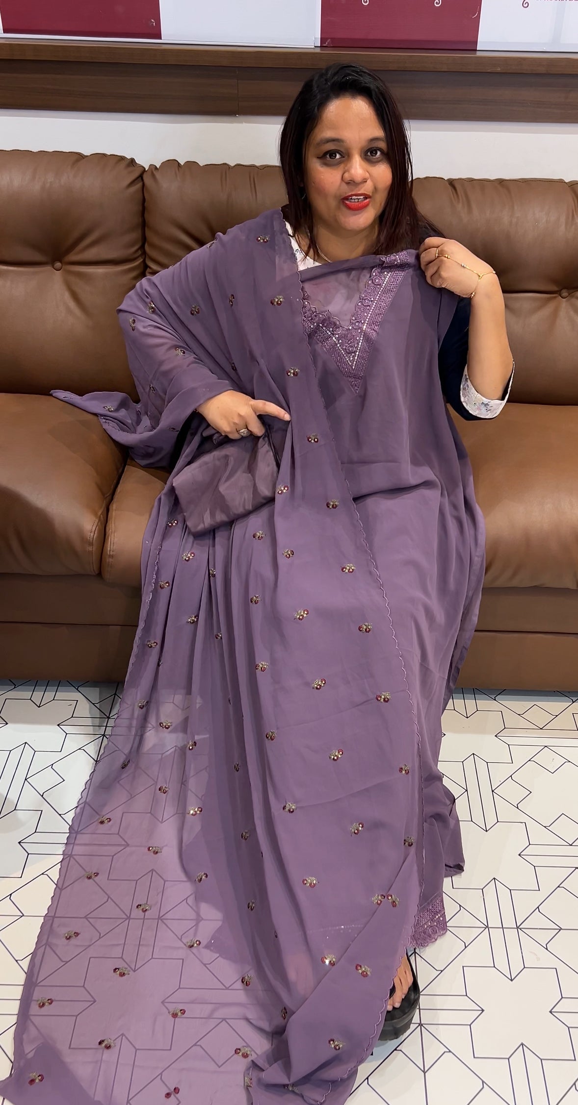 FAUX GEORGETTE UNSTITCHED SALWAR SUITS - IHA 9761