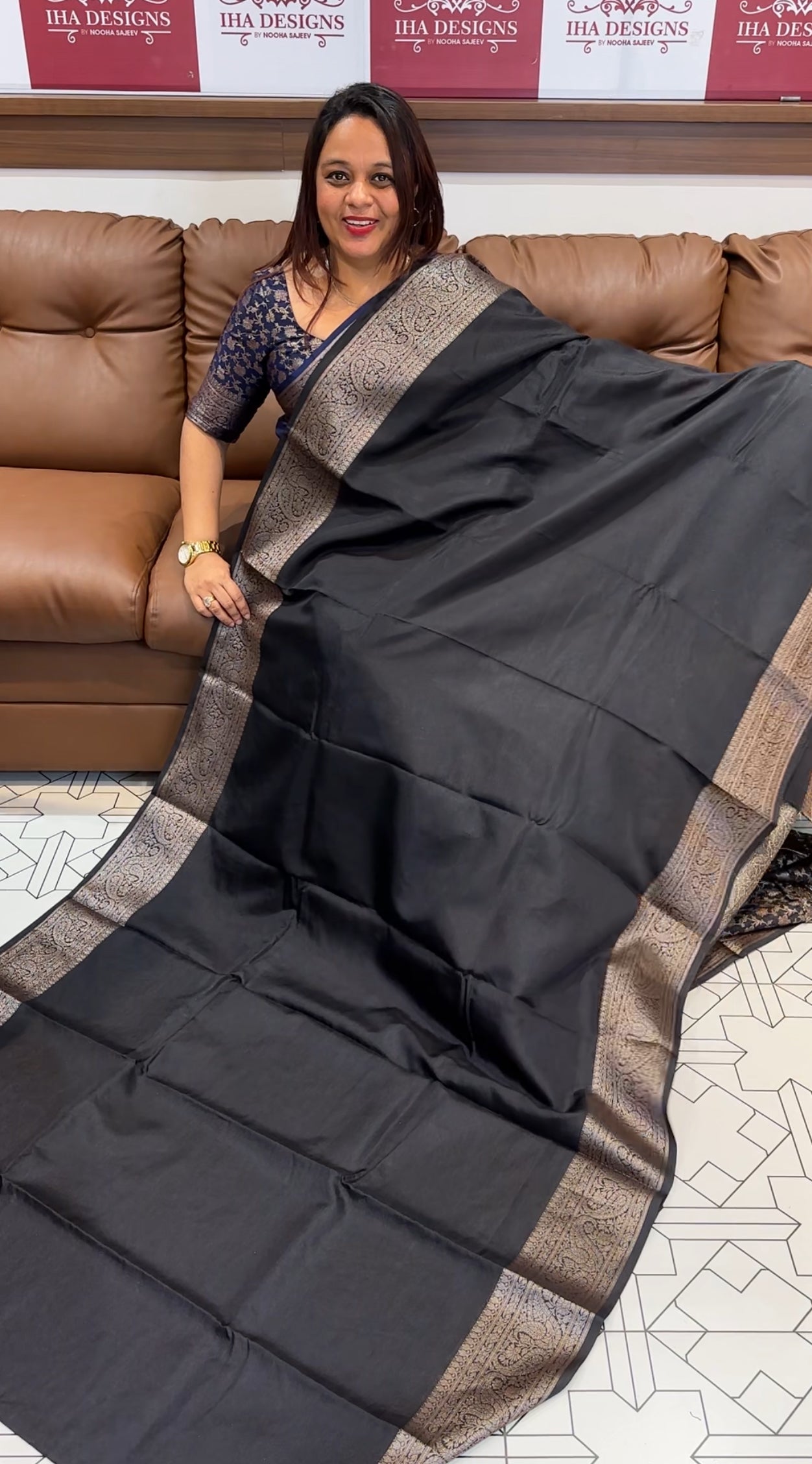 FORWARD SEMI BANARASI SILK SAREES - IHA 9797