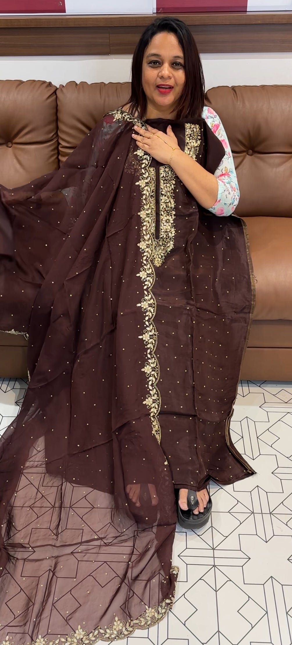 UPPADA SILK UNSTITCHED SALWAR SUITS - IHA 9843