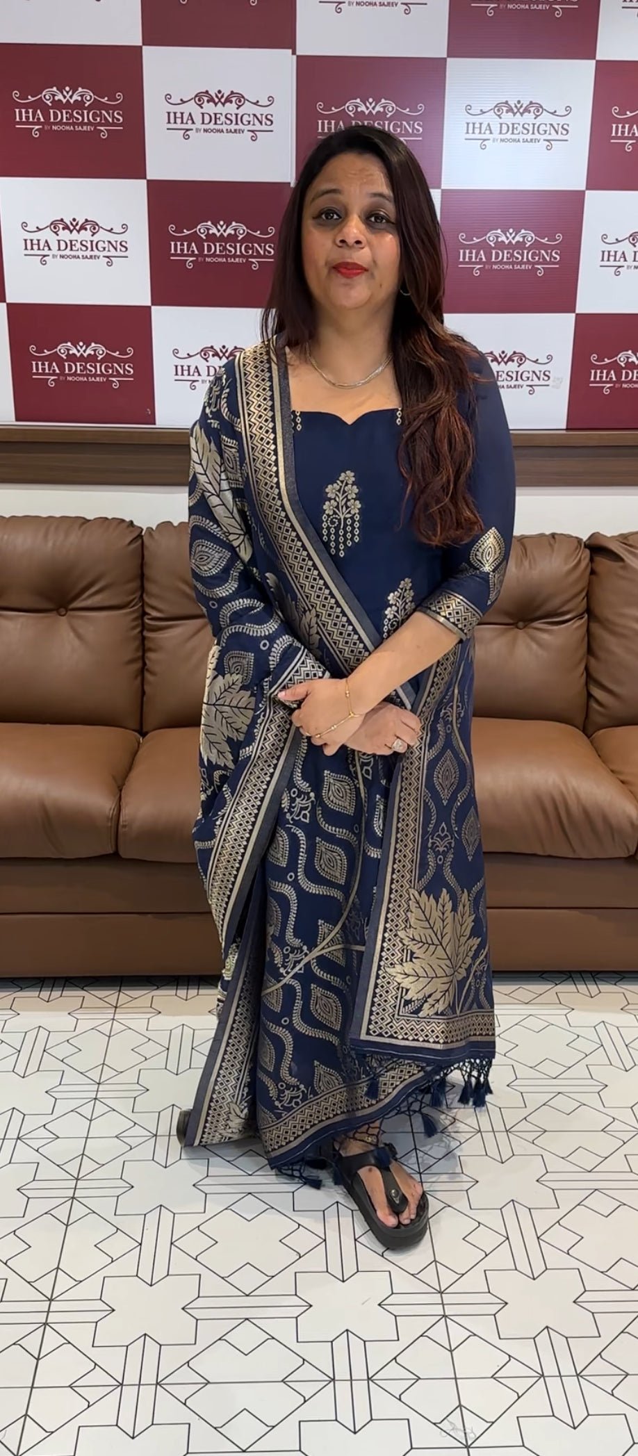 SEMI KATAN UNSTITCHED SALWAR SUITS - IHA 9718