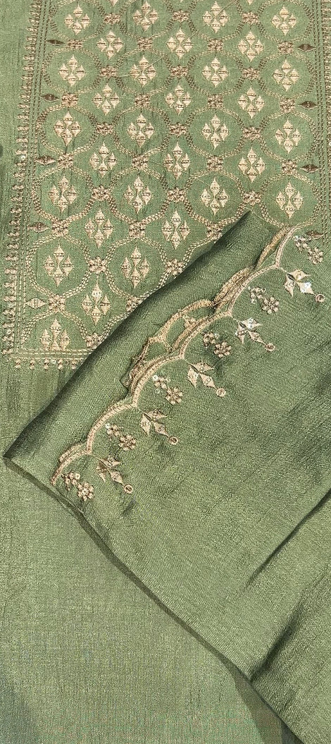 VICHITRA SILK UNSTITCHED SALWAR SUIT - IHA 8575