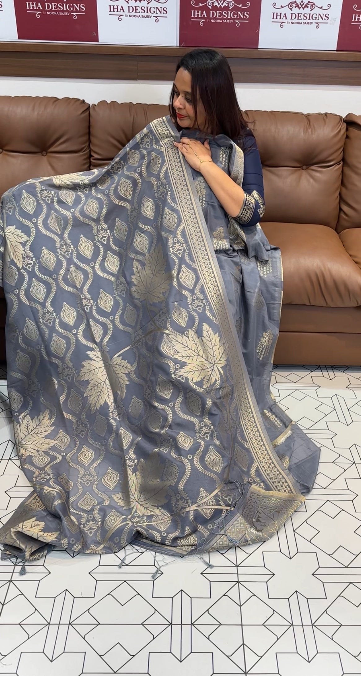 SEMI KATAN UNSTITCHED SALWAR SUITS - IHA 9718