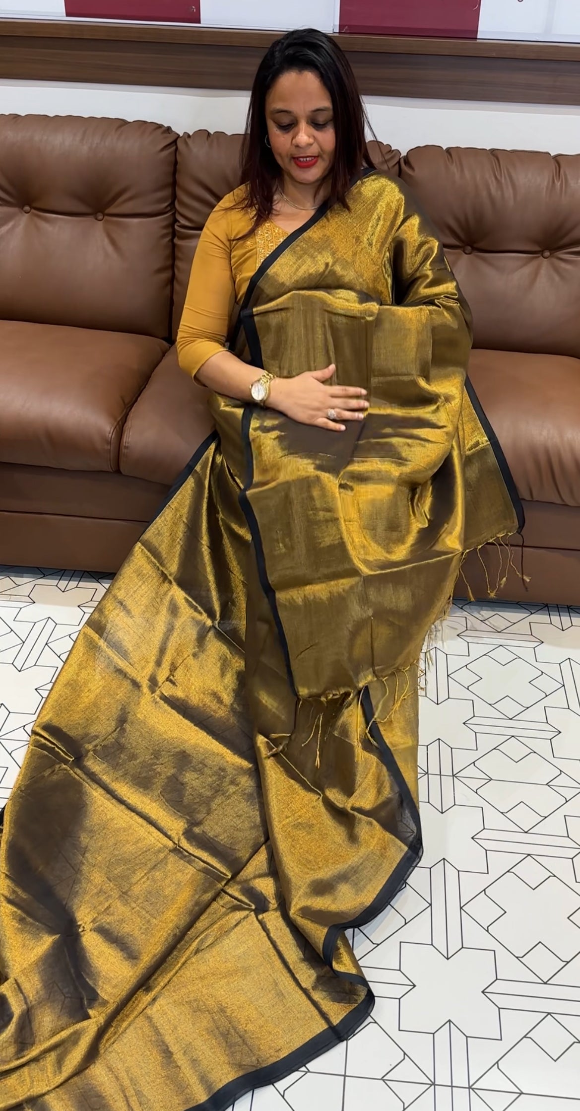 HANDLOOM TISSUE SAREES - IHA 9731