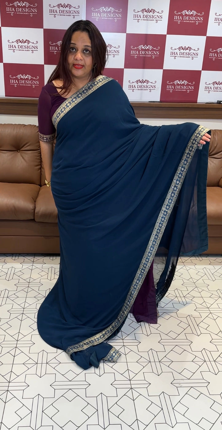 BUDGET BUY GEORGETTE SAREE - IHA 8047