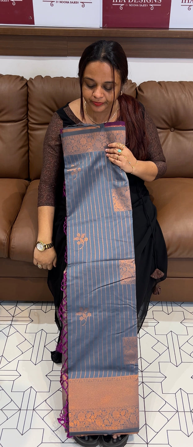 SEMI SILK SAREE - IHA 8624