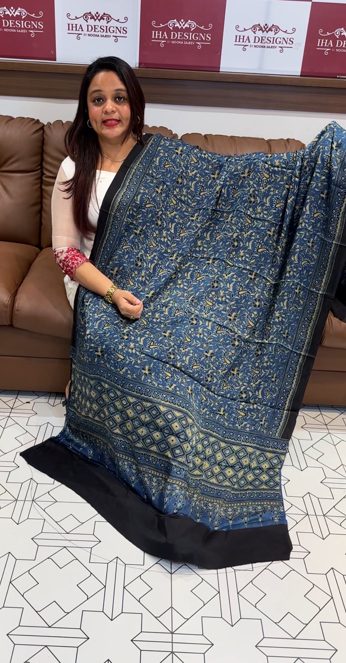AJRAKH PRINTED MODAL DUPATTA - IHA 9629