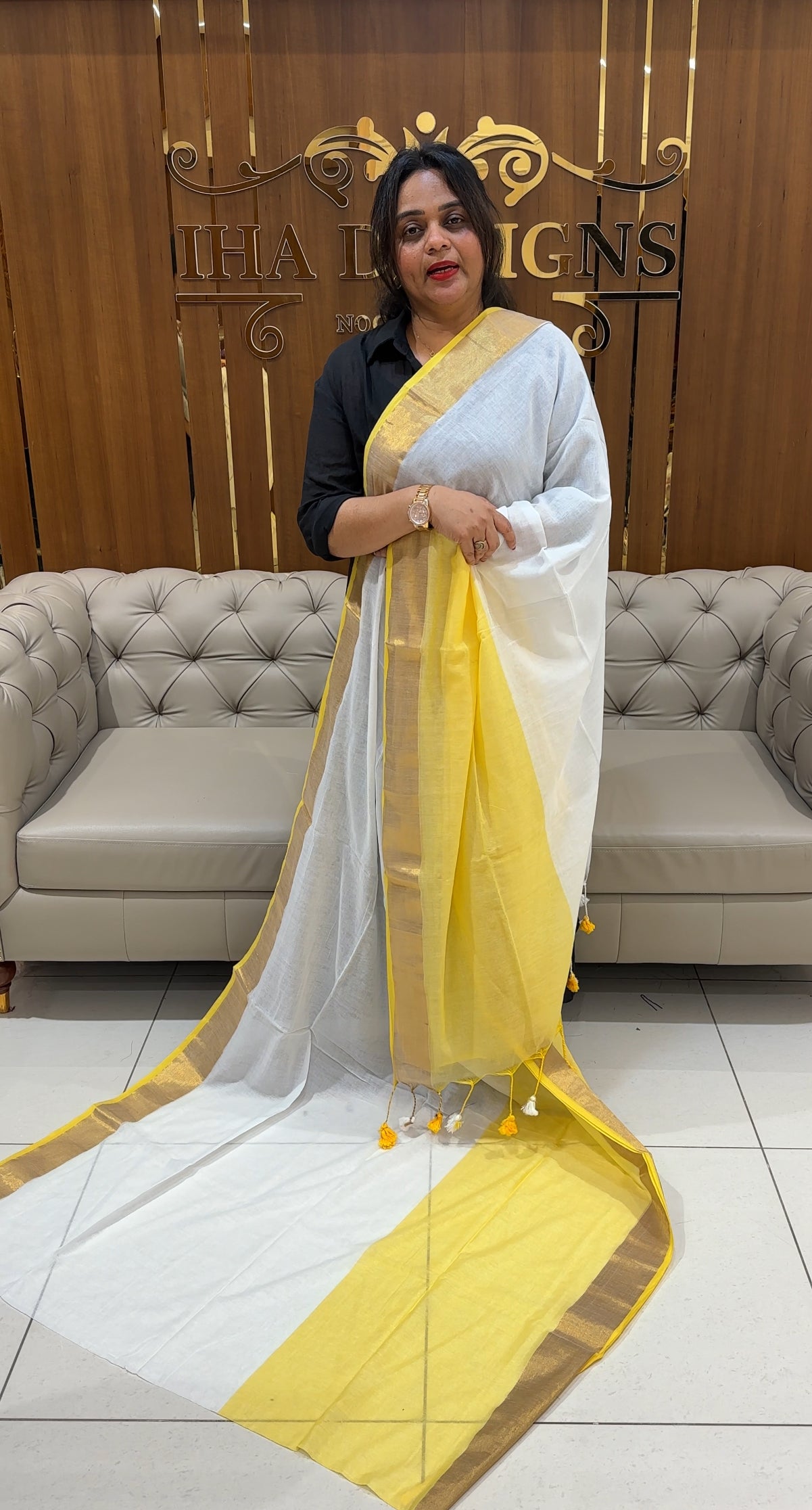 KHADDI COTTON SAREES - IHA 25080