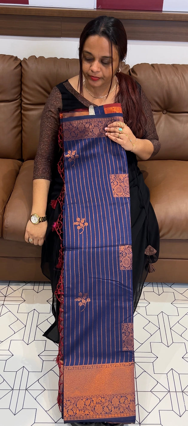 SEMI SILK SAREE - IHA 8624