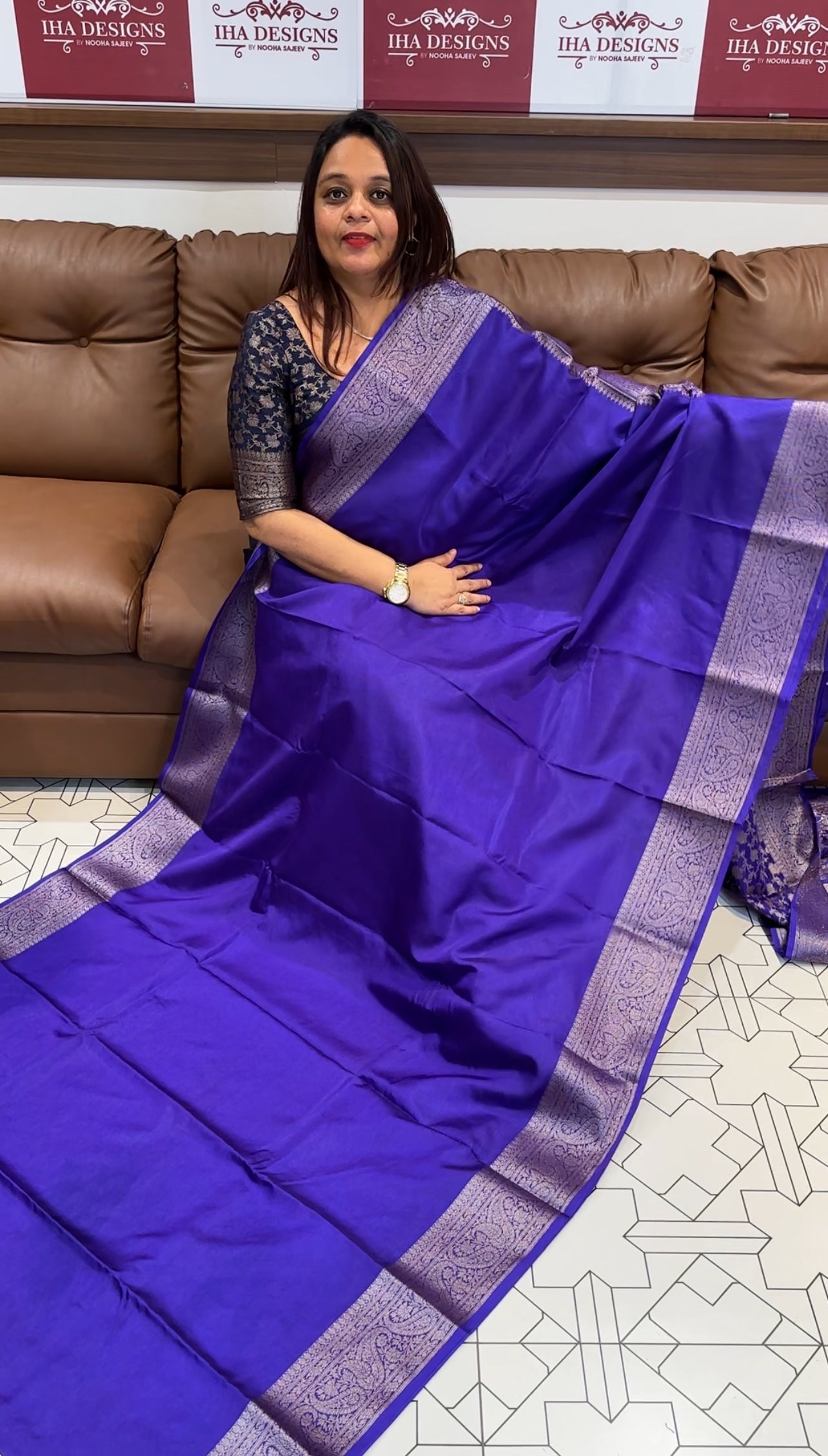 FORWARD SEMI BANARASI SILK SAREES - IHA 9797