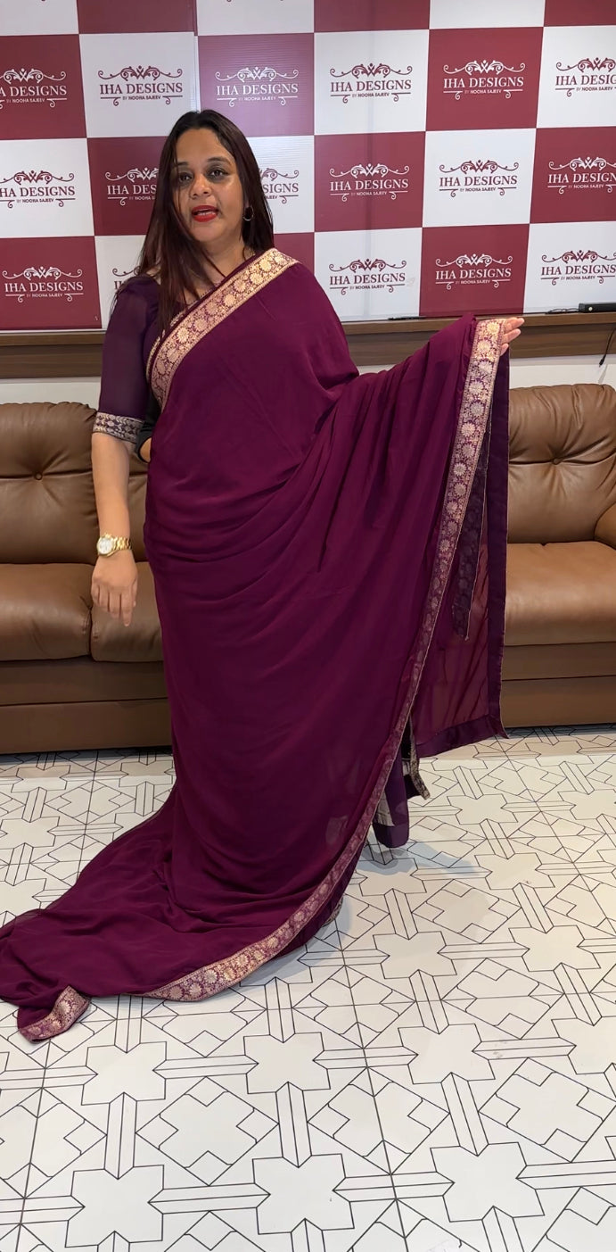 BUDGET BUY GEORGETTE SAREE - IHA 8047