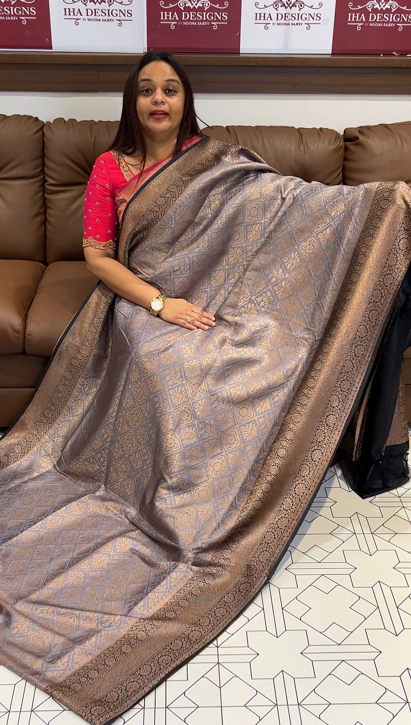 FORWARD SEMI KATAN SILK SAREES - IHA 9828