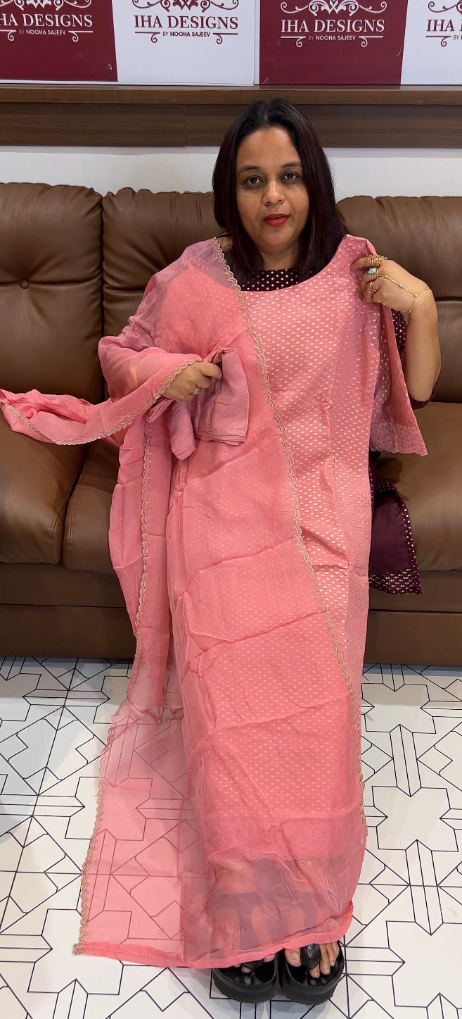 CRAPE SILK TOP ,BOTTOM AND DUPATTA - IHA 8630
