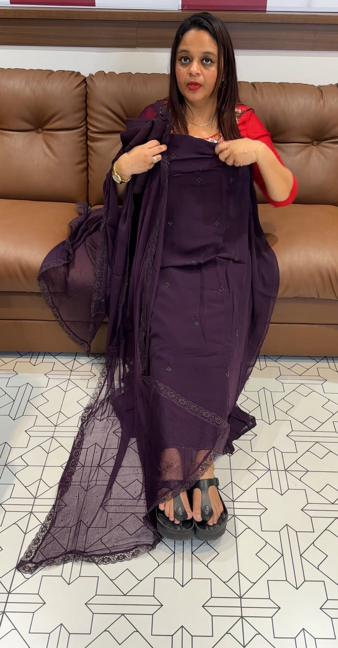 VISCOSE GEORGETTE UNSTITCHED SALWAR SUITS - IHA 9660