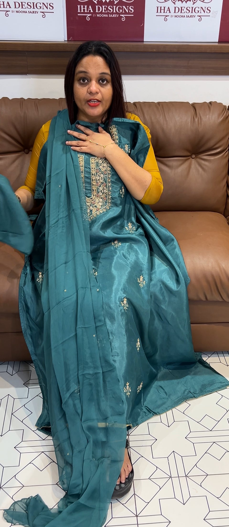 DOLA SILK UNSTITCHED SALWAR SUITS - IHA 9502