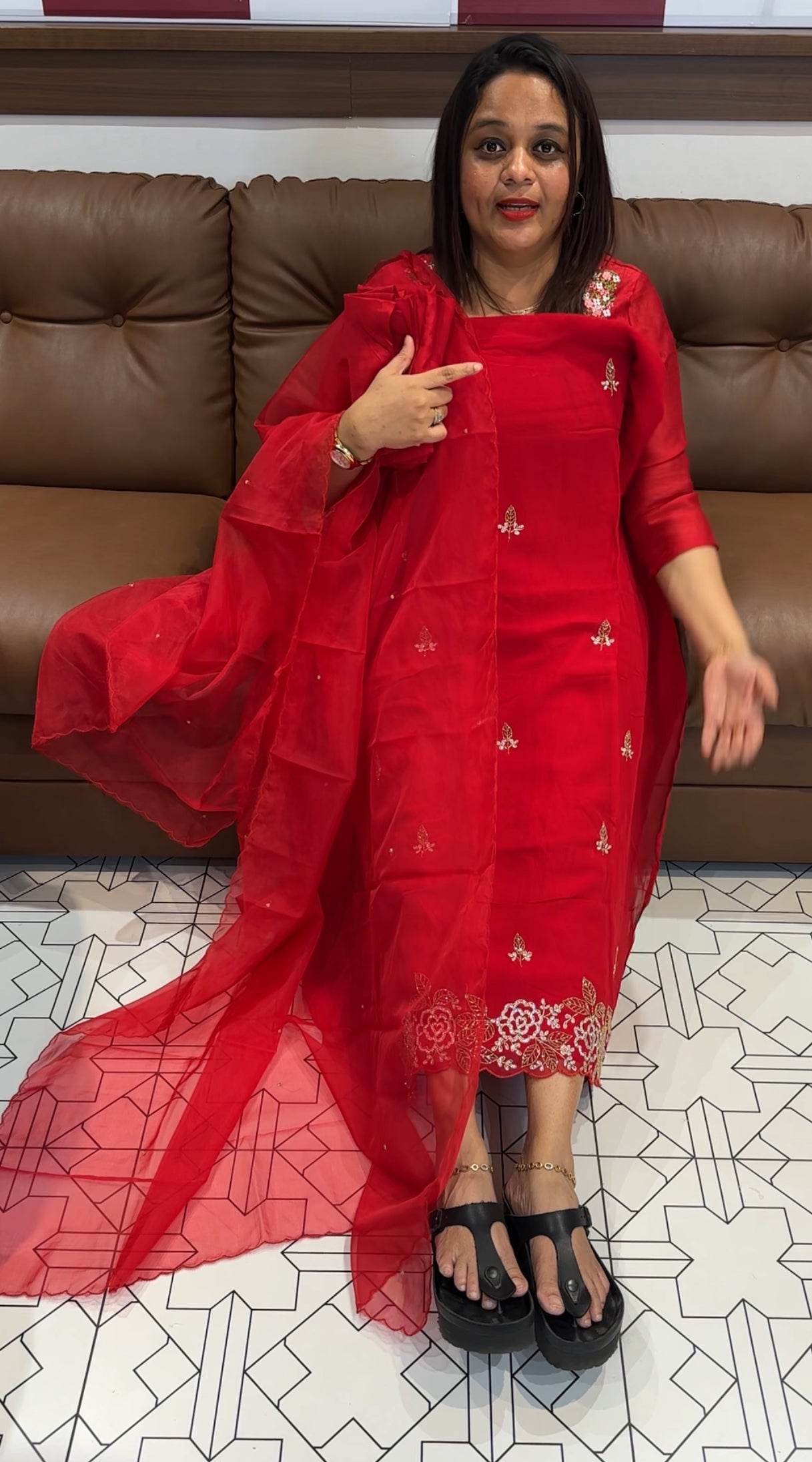 VISCOSE GEORGETTE UNSTITCHED SALWAR SUITS - IHA 9661