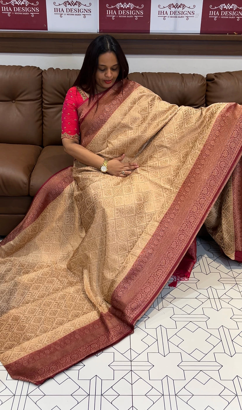 FORWARD SEMI KATAN SILK SAREES - IHA 9828