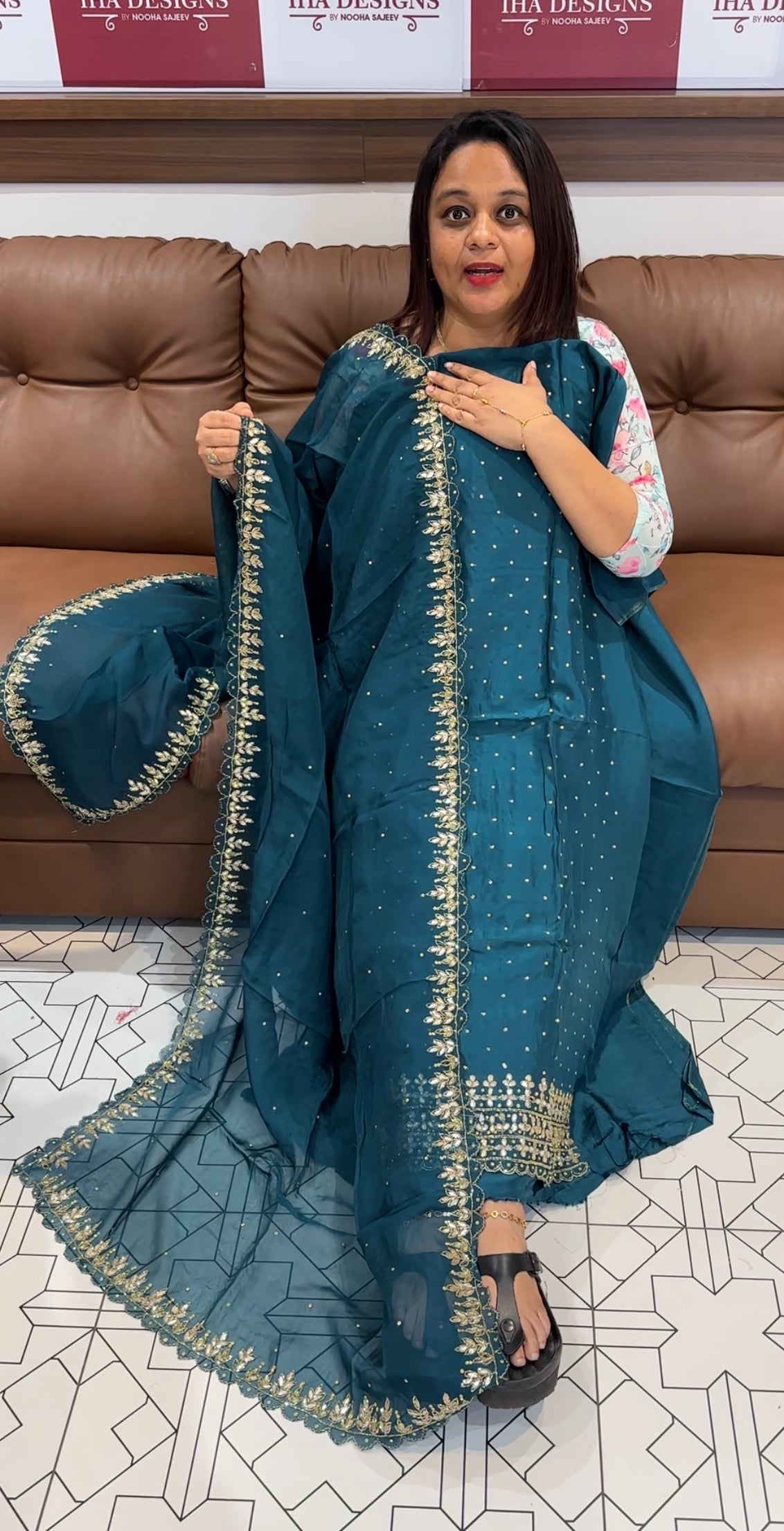 UPPADA SILK UNSTITCHED SALWAR SUITS - IHA 9842