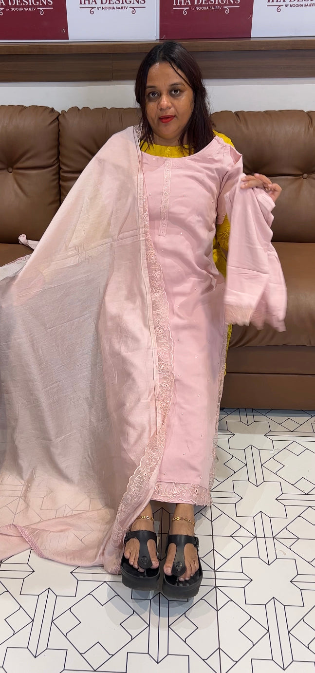 COTTON RAYON TOP , BOTTOM AND DUPATTA - IHA 8316