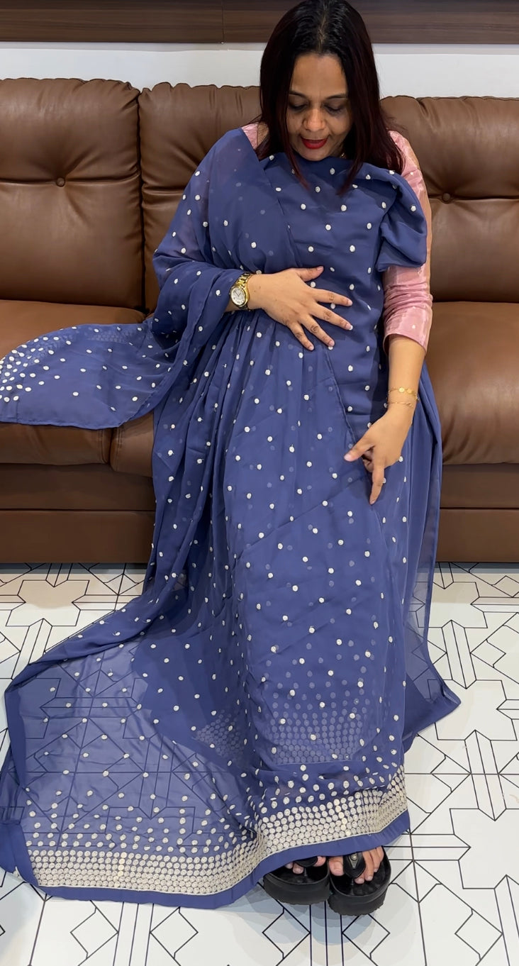BUDGET BUY GEORGETTE UNSTITCHED SALWAR SUITS - IHA 8205