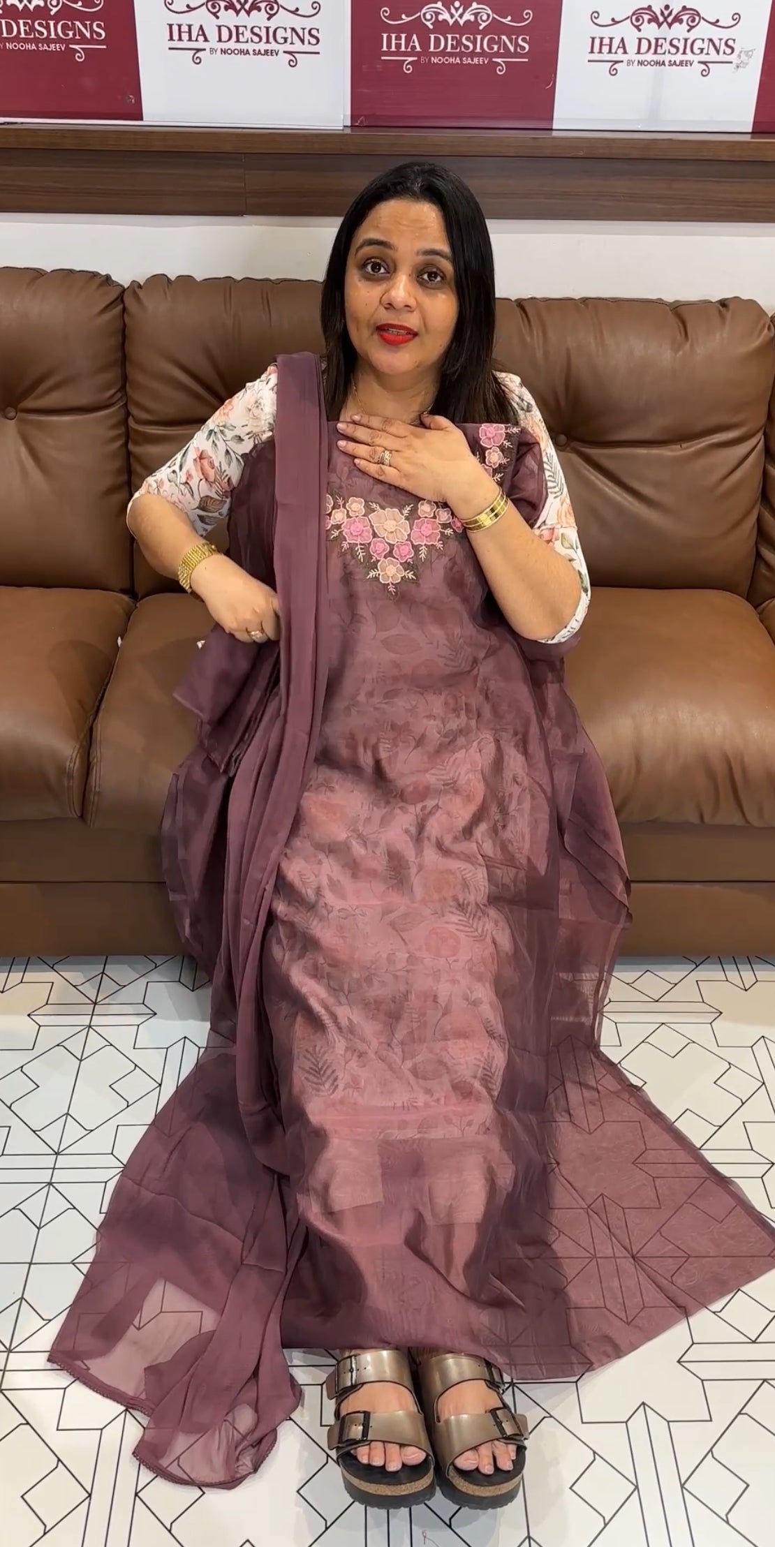 ORGANZA UNSTITCHED SALWAR SUITS - IHA 22832