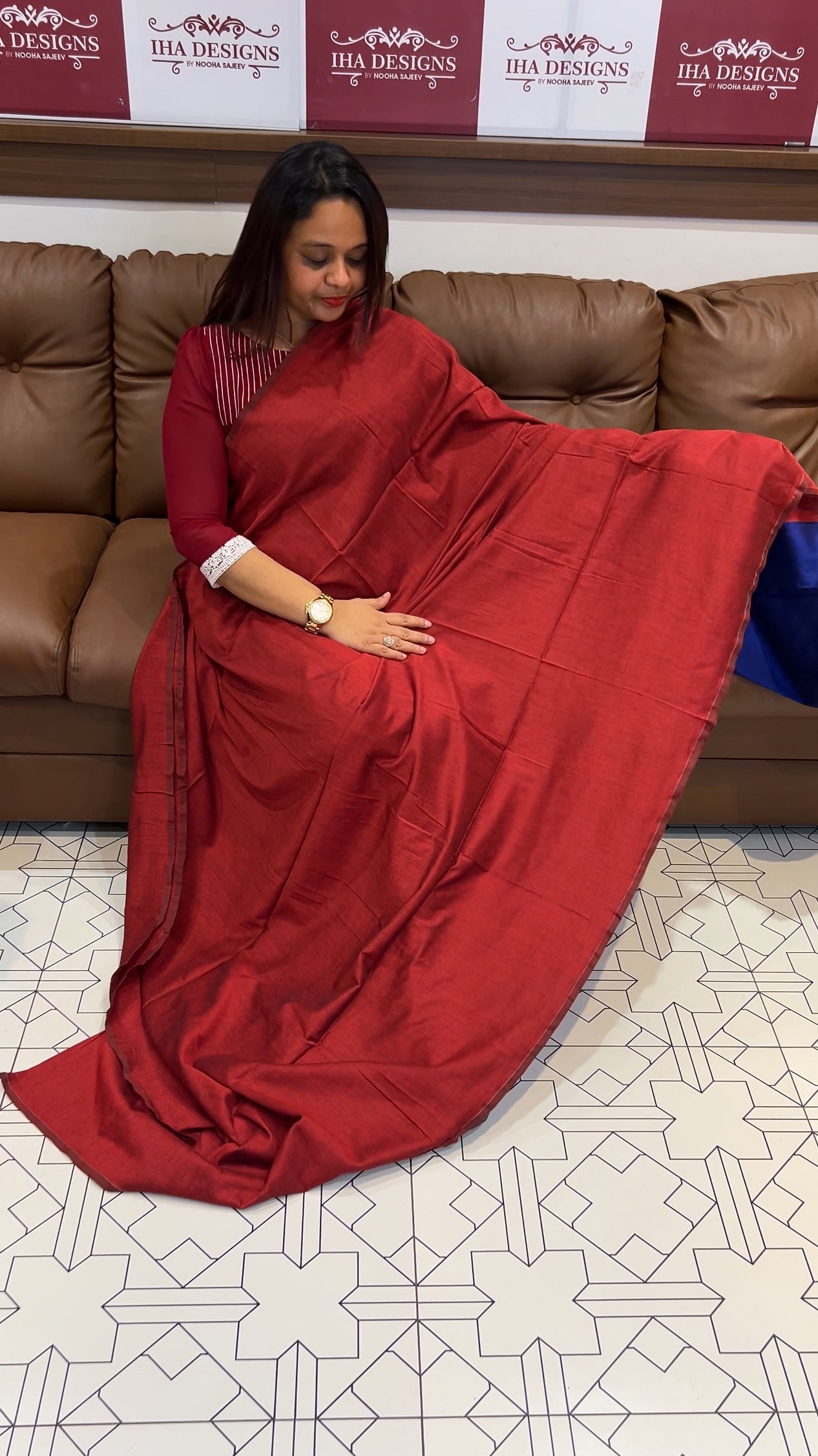 HANDLOOM COTTON SAREES - IHA 9771