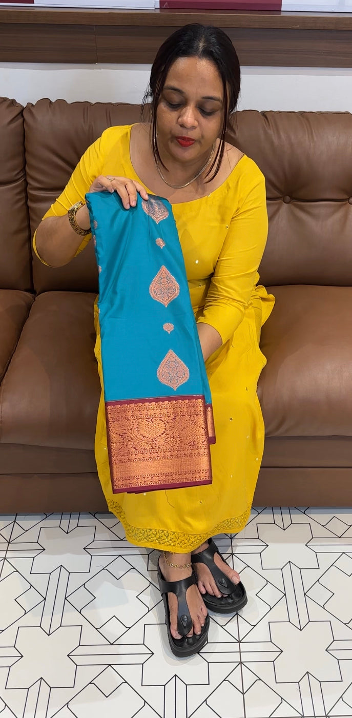 PURE MIX SILK SAREE - IHA 8583