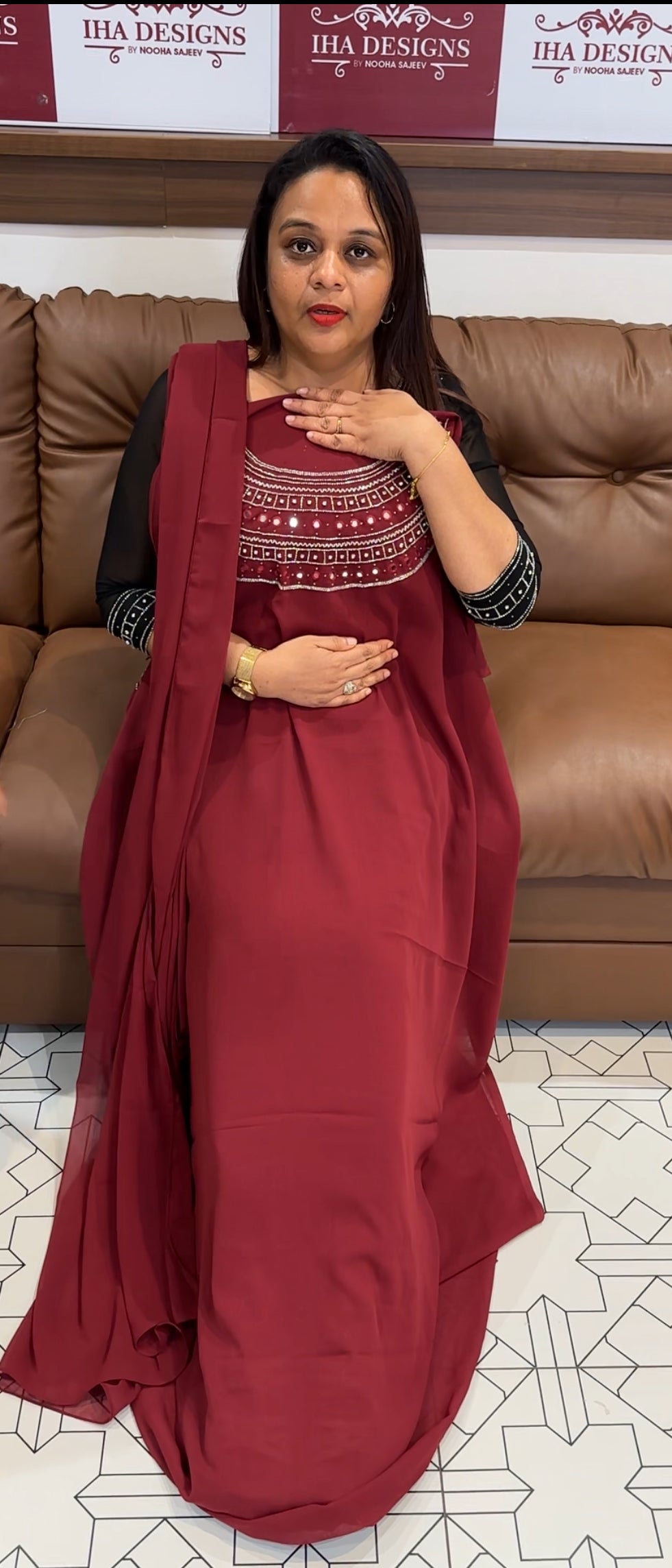 IHA'S IN-HOUSE HAND WORKED UNSTITCHED SALWAR SUITS - IHA 21780